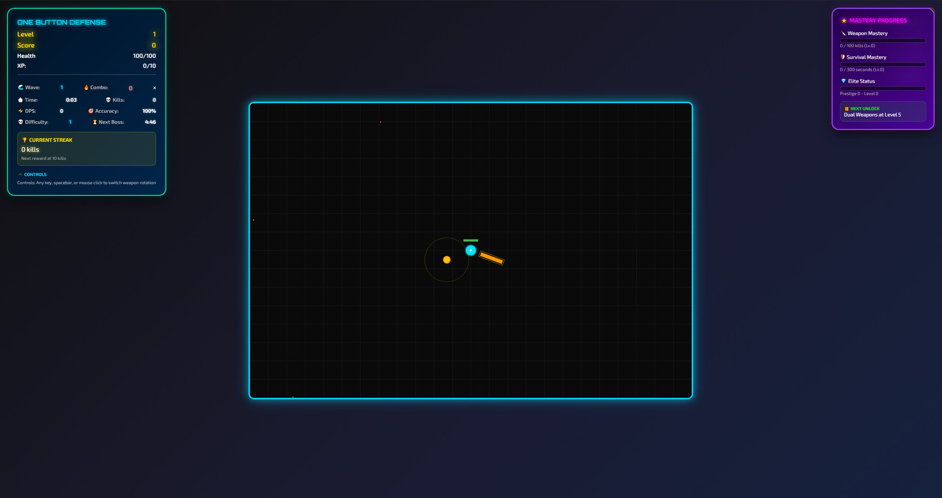 One Button Defense screenshot 1