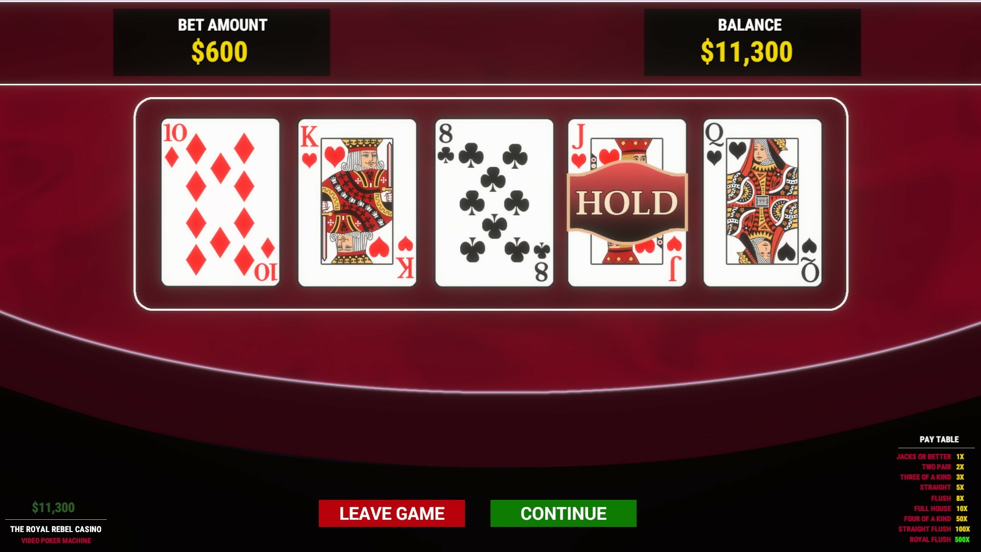 The Royal Rebel Casino screenshot 8