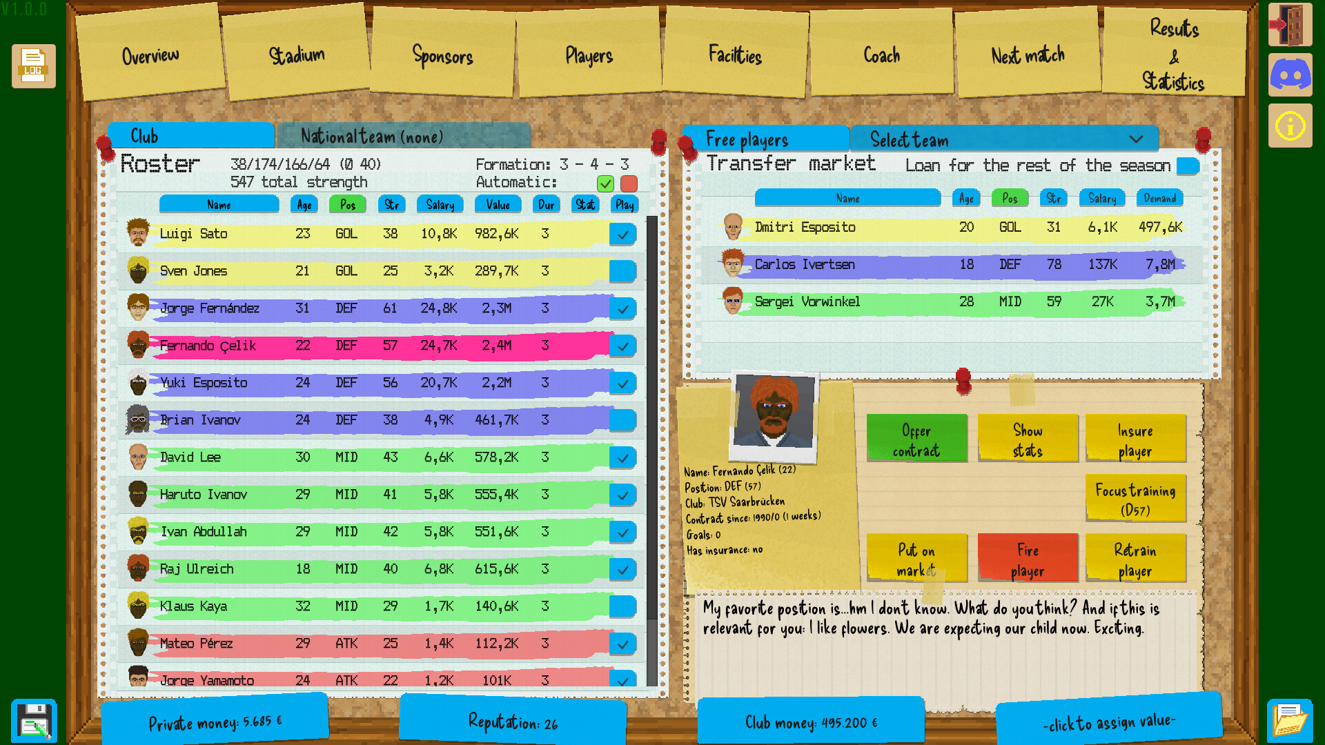 Boeckham's Football Manager screenshot 2