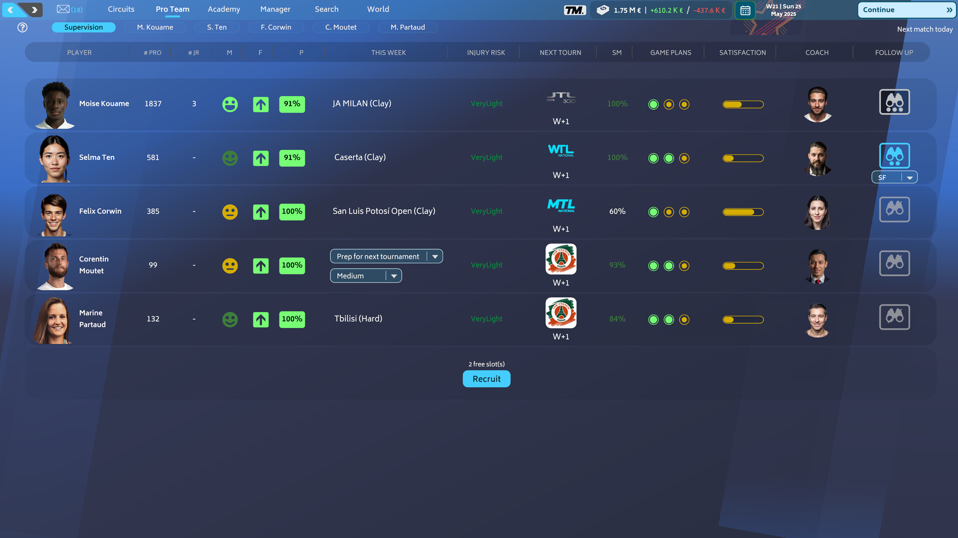 Tennis Manager 25 screenshot 4