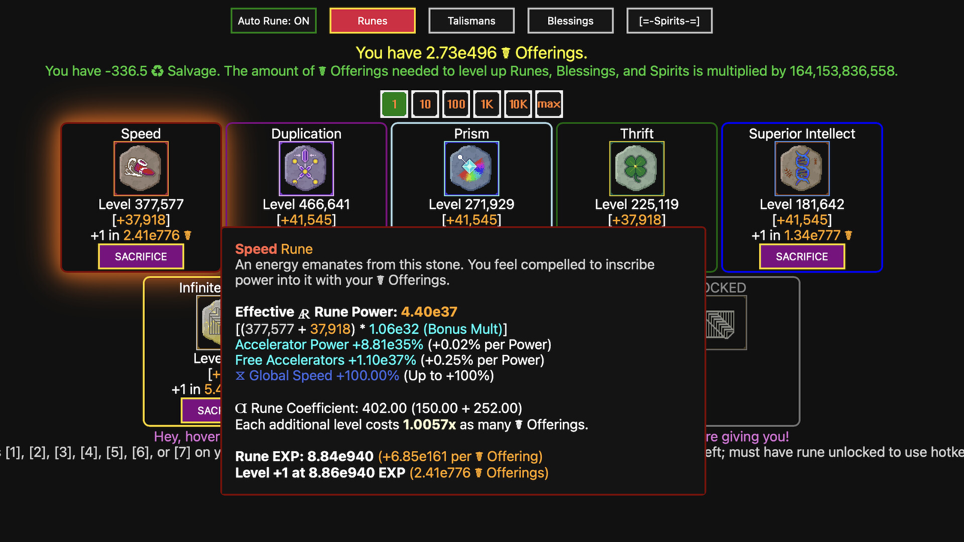 Synergism screenshot 2