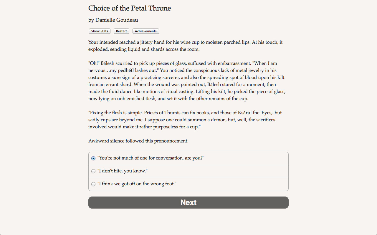 Choice of the Petal Throne screenshot 2
