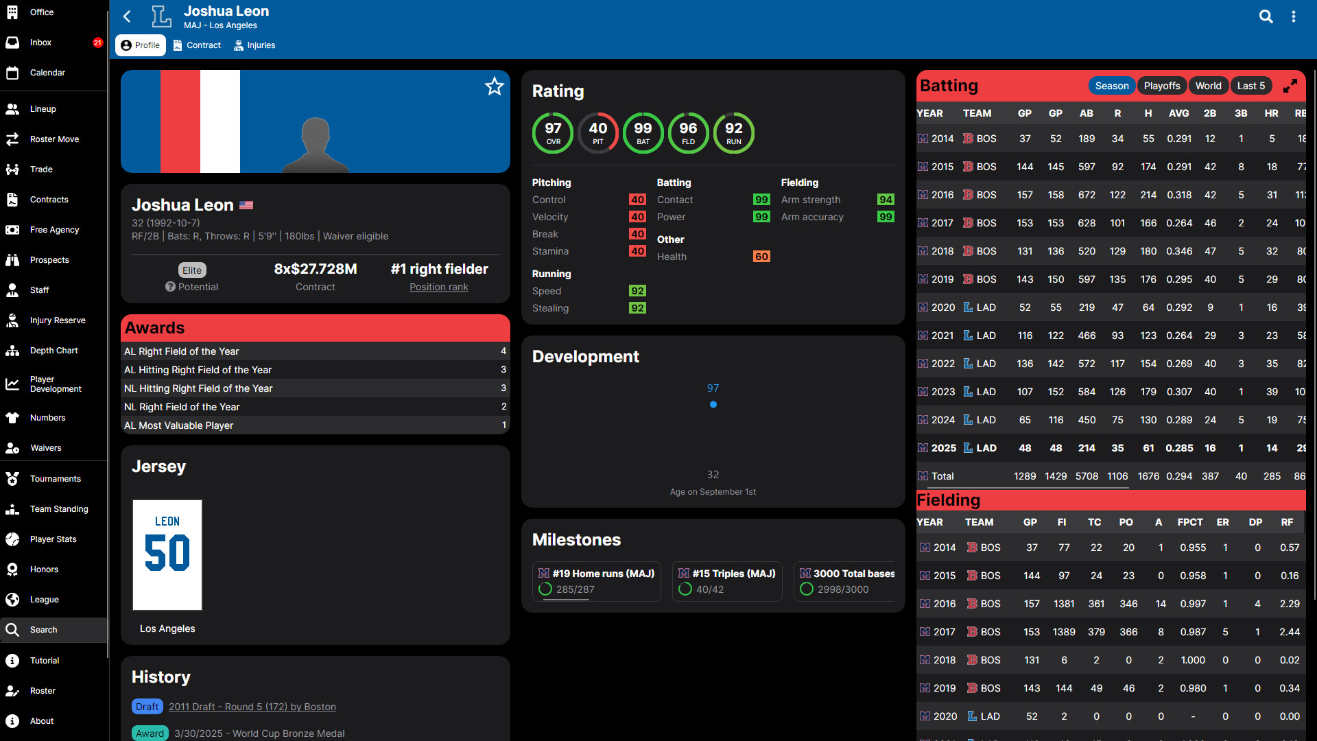 Baseball Legacy Manager 25 screenshot 2