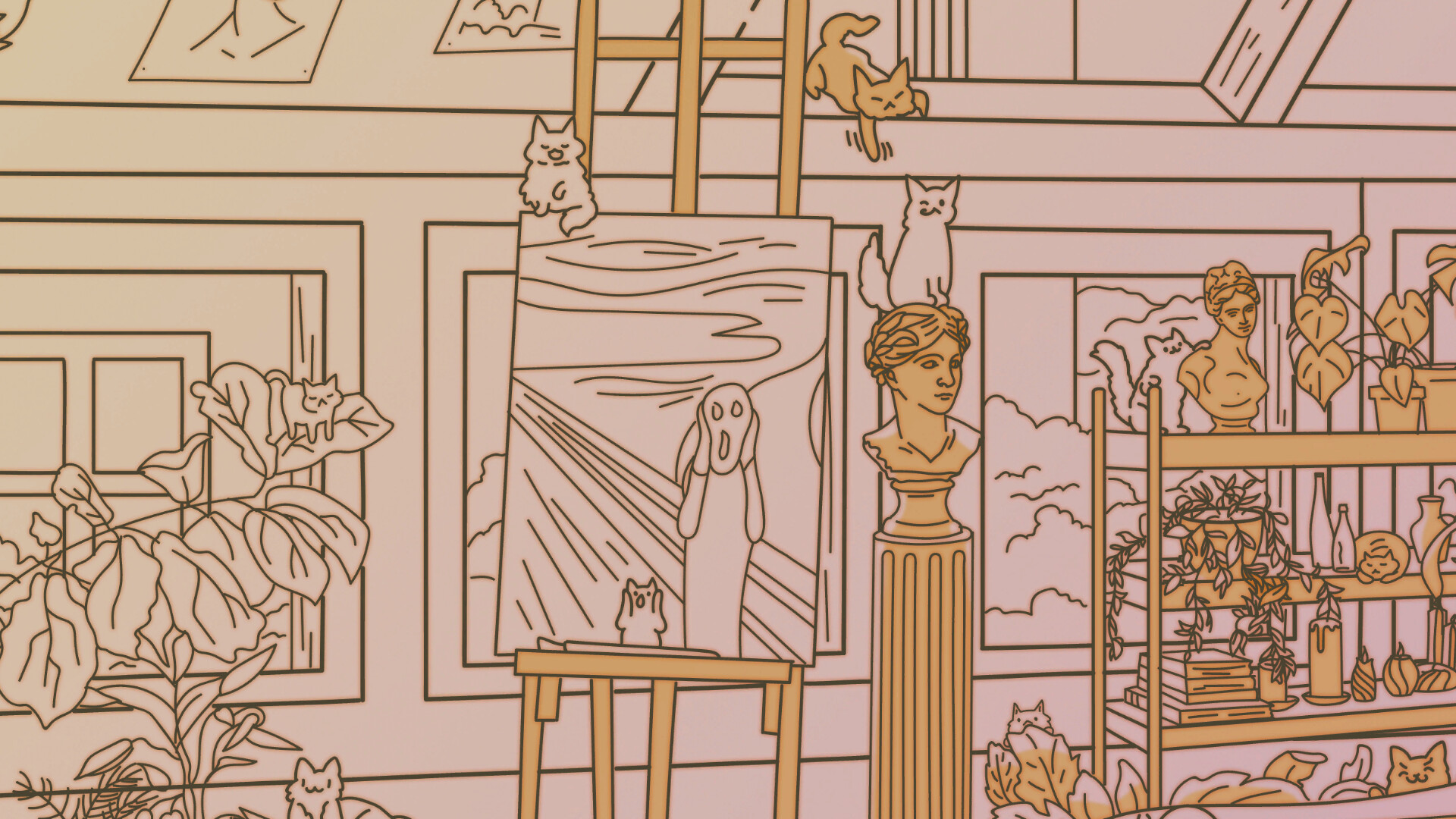 Cats Visiting Cozy Art Studios screenshot 6