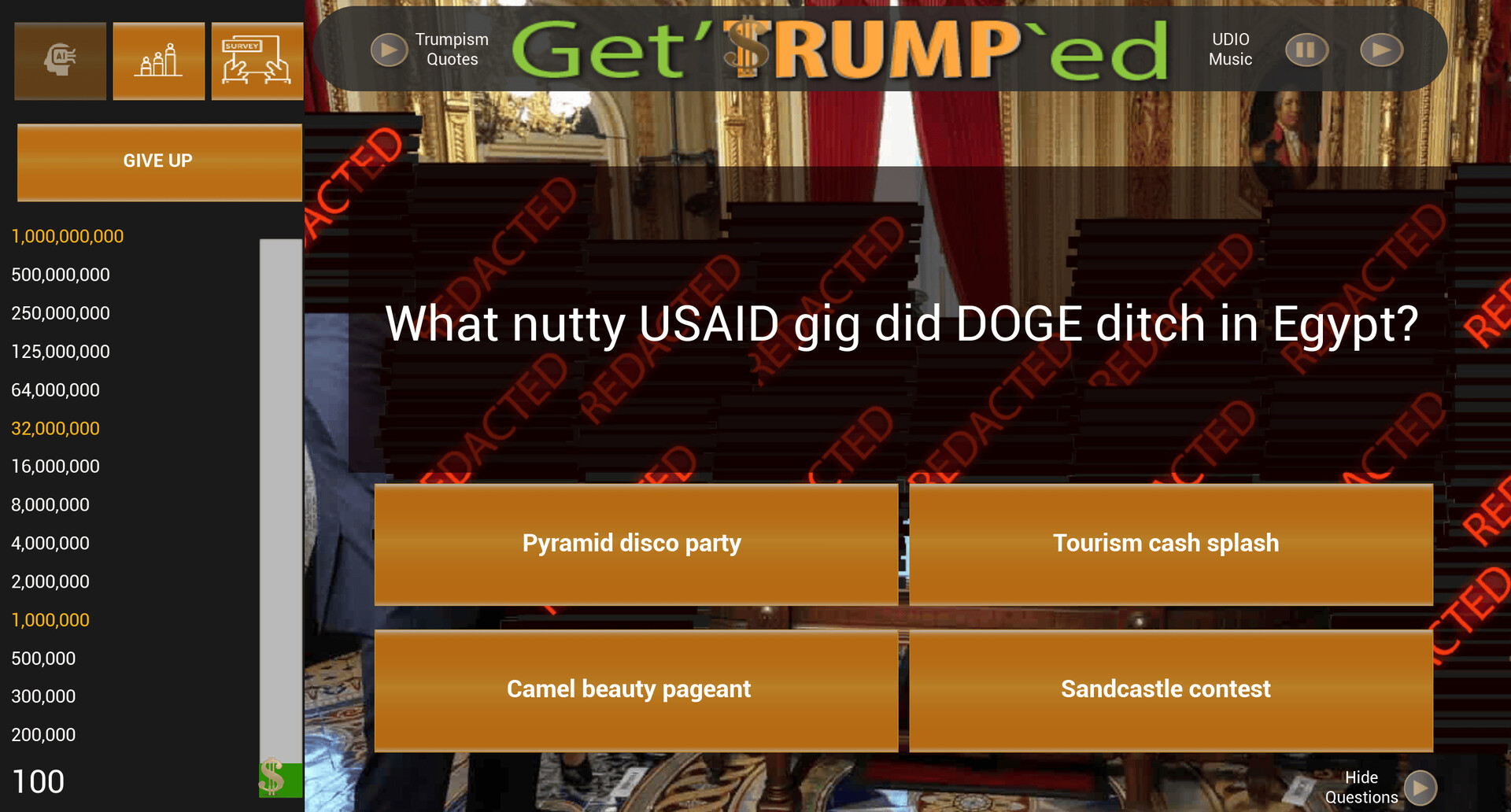Get'TRUMP`ed Trivia screenshot 1
