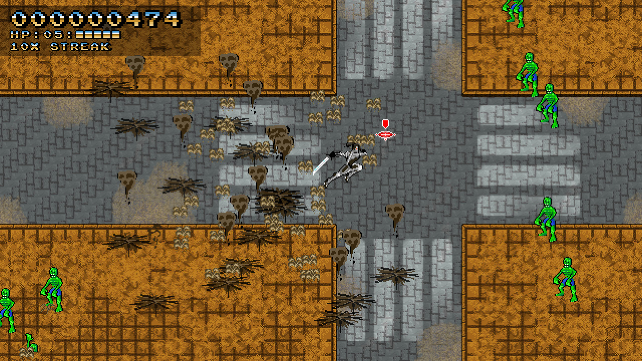 Space Robot Samurai Zombie Slayer screenshot 2