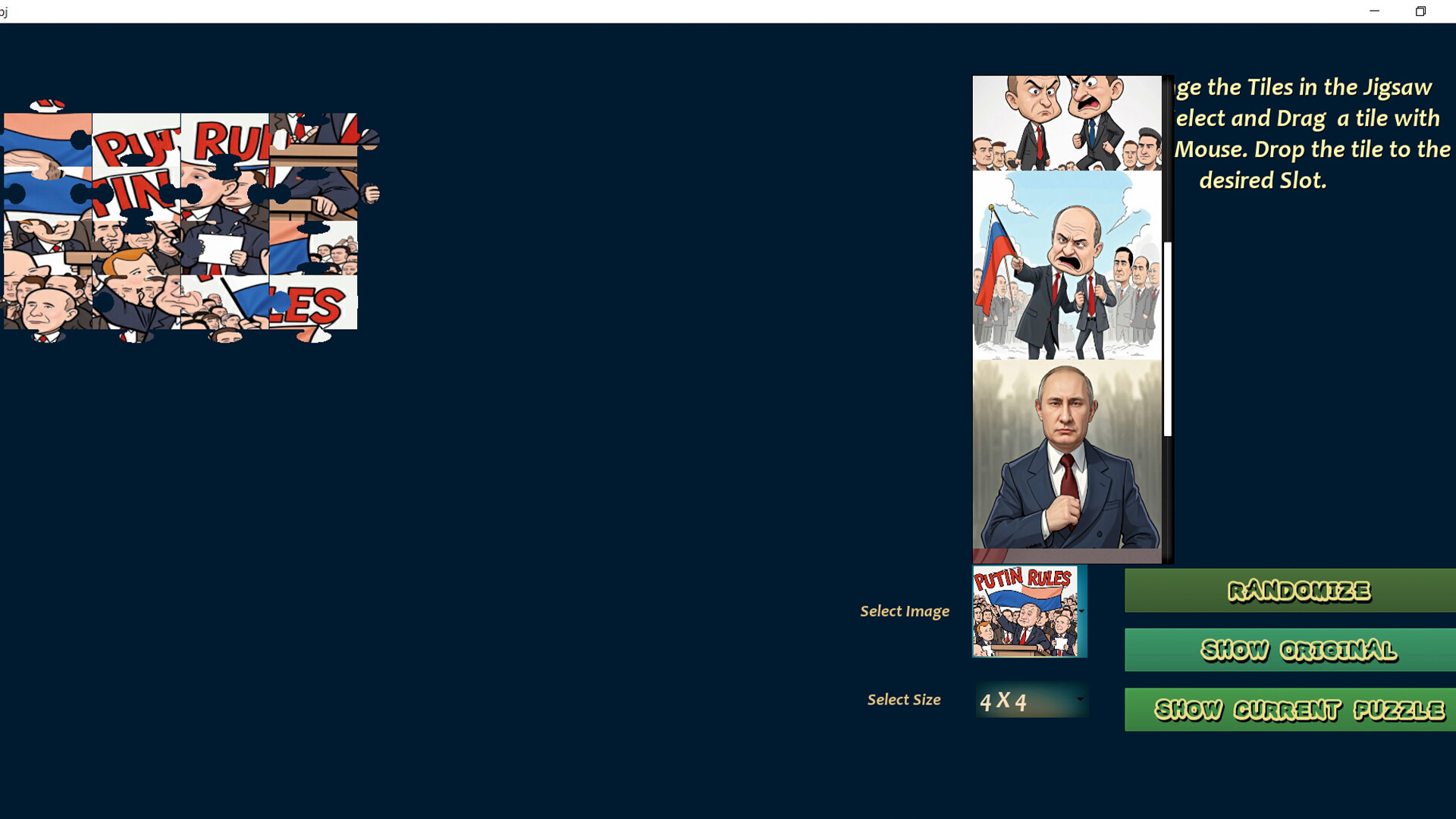 Putin Jigsaw screenshot 3