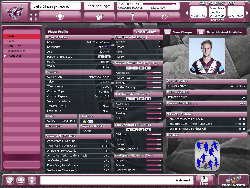 Rugby League Team Manager 2015 screenshot 18