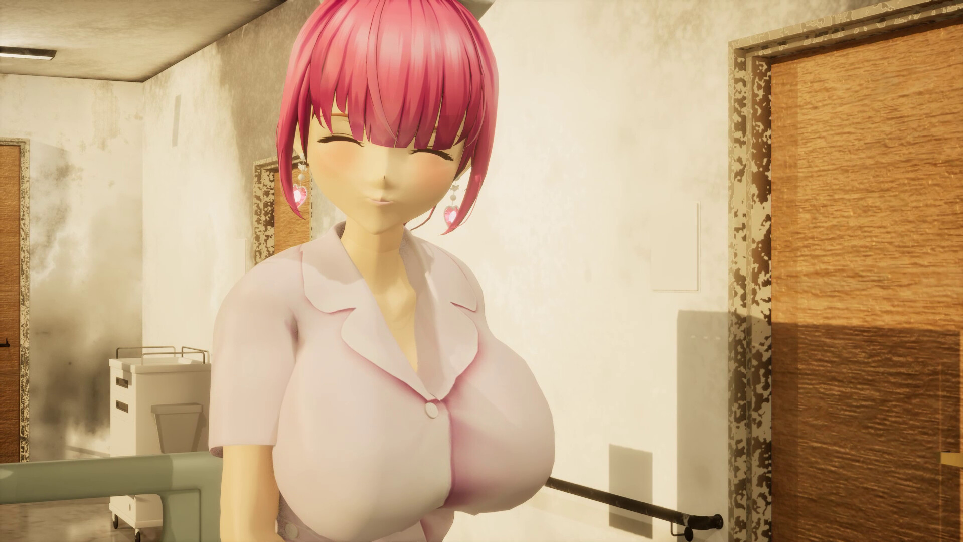 Ejaculation Treatment by Nurse Luna with her Bursting Tits, in a Sexual Treatment Ward! ~3DCG Animation Animation~ screenshot 4
