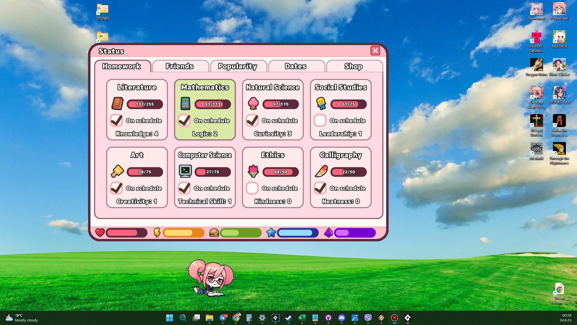 Desktop Akari ~my cute companion~ screenshot 2