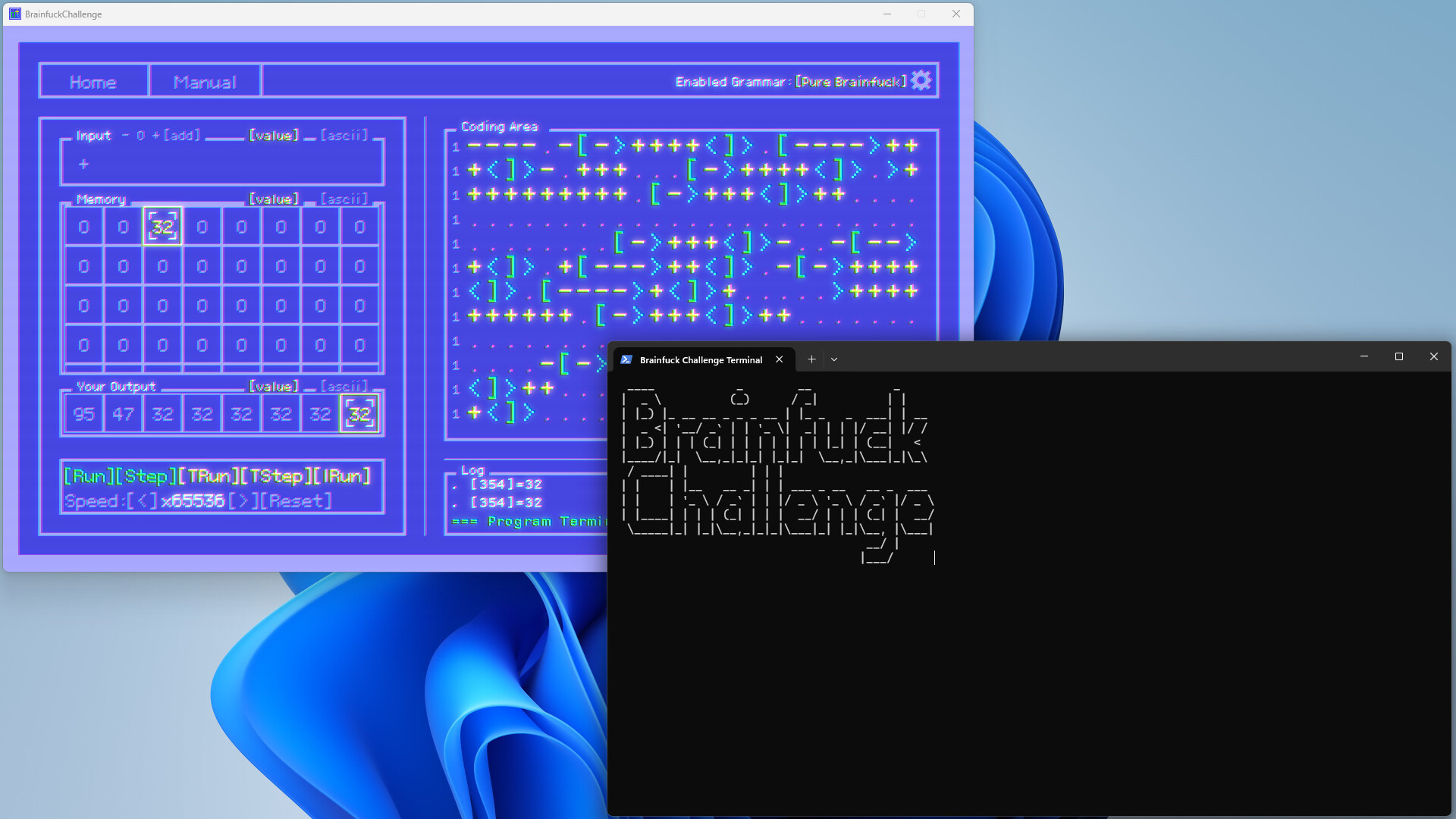 Brainfuck Challenge screenshot 4