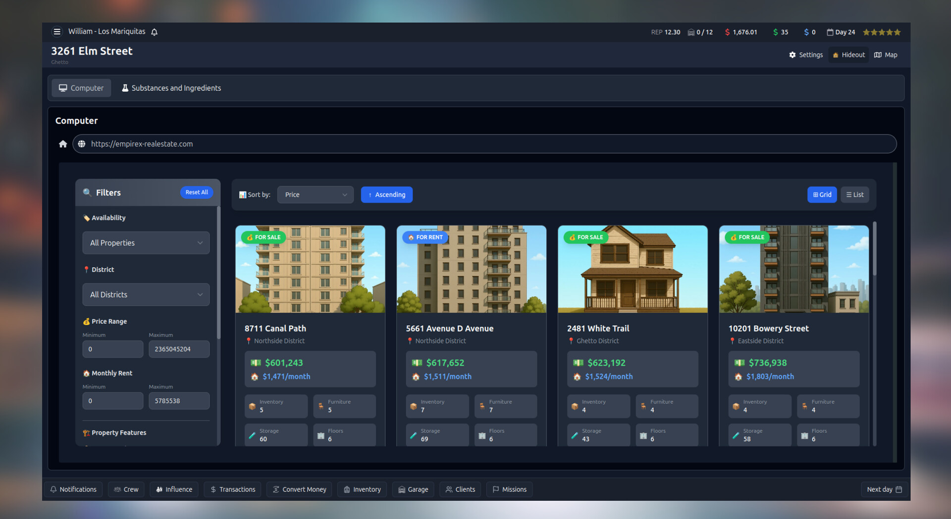EmpireX - Business, Real Estate and Crime Simulator screenshot 10