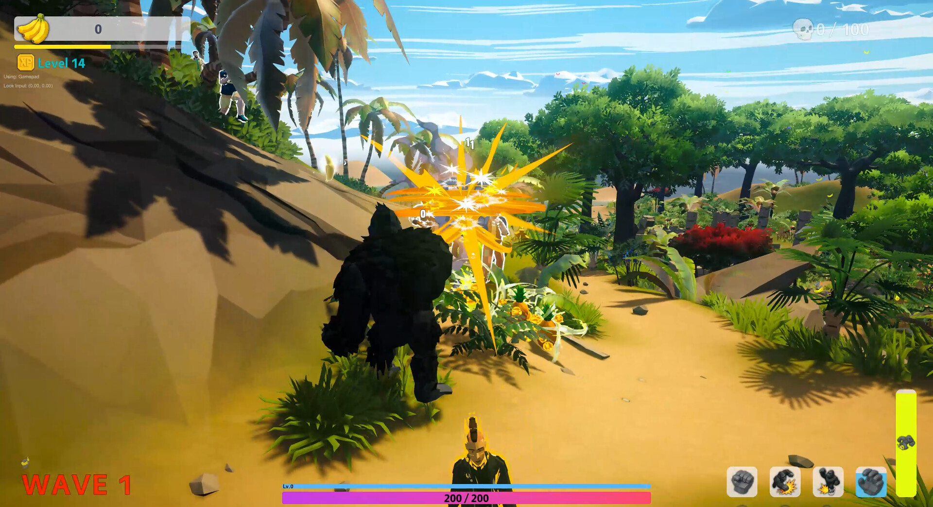 The Showdown: Gorilla vs 100 screenshot 1