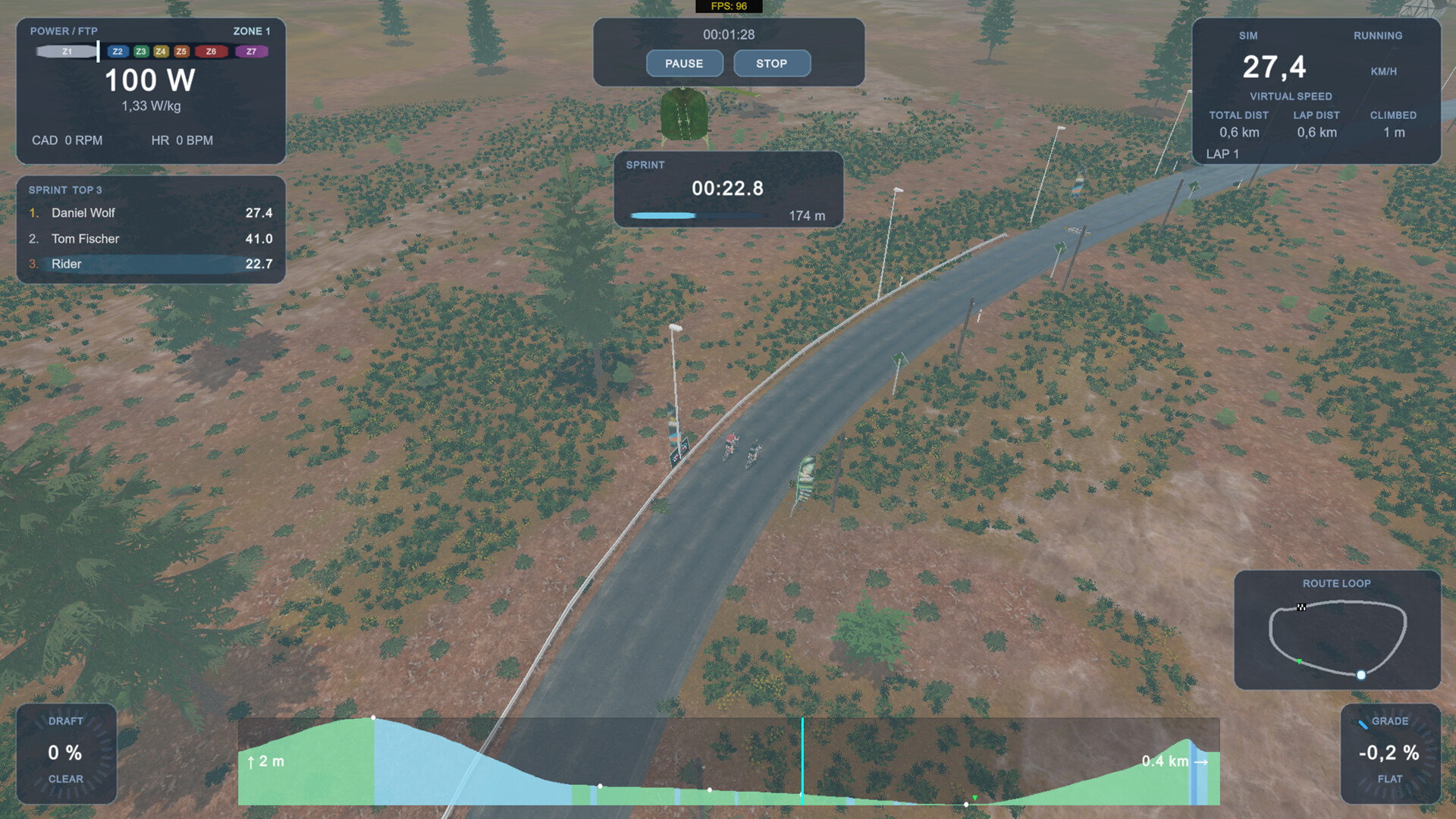 CyclingArcadeRaceSimulator screenshot 1