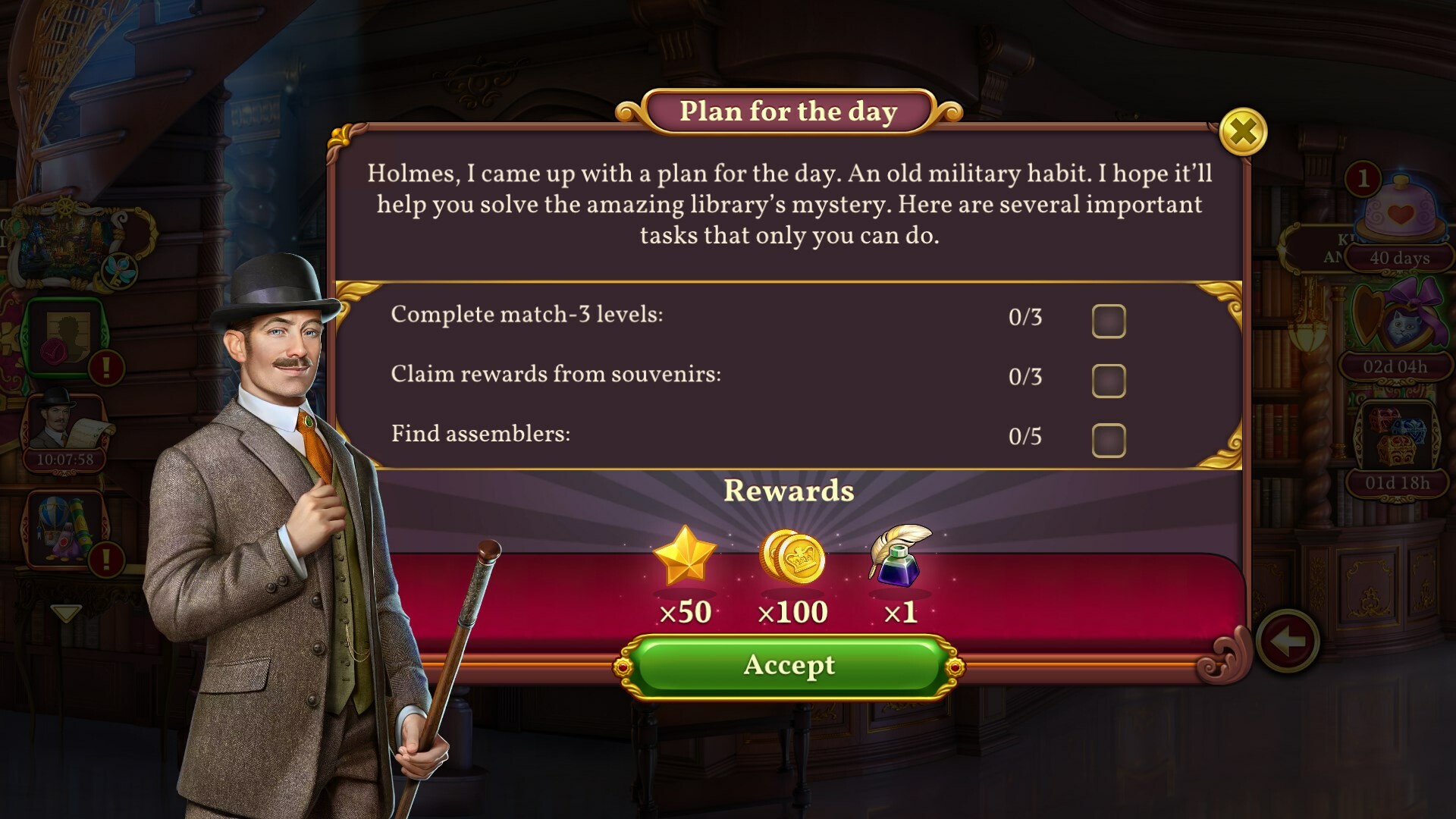 Sherlock: Hidden Object & Match-3 Mystery screenshot 6