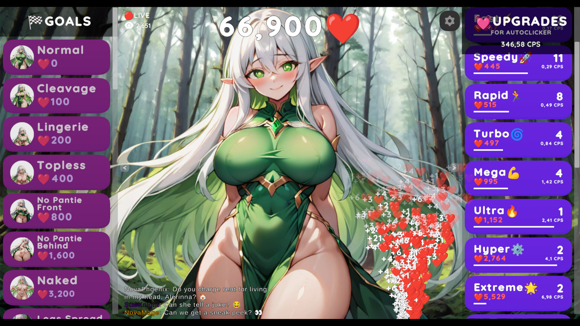 Hentai Clicker: Alerinna is streaming screenshot 2