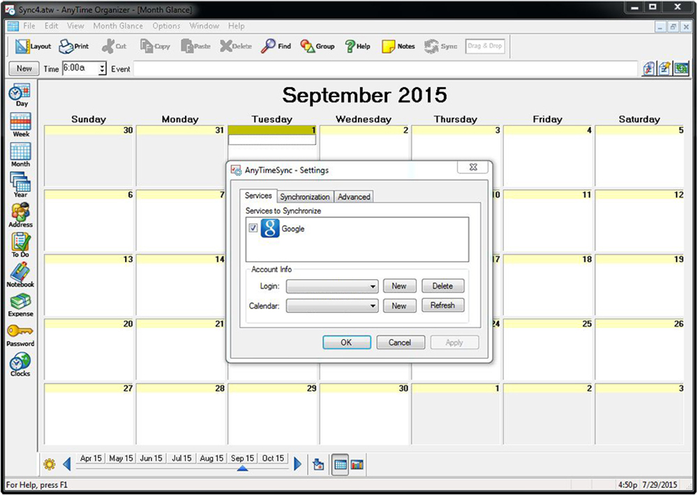 AnyTime® Organizer Deluxe 15 screenshot 5