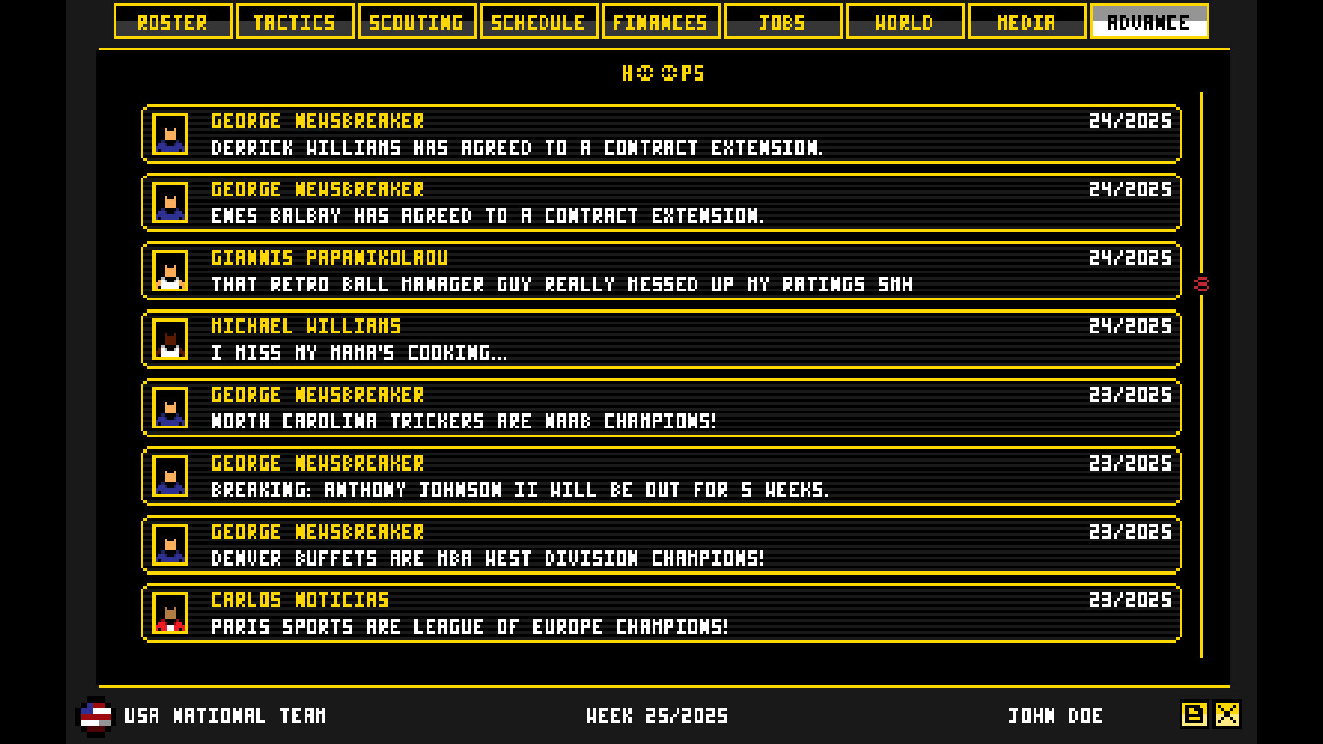 Retro Basketball Manager screenshot 4