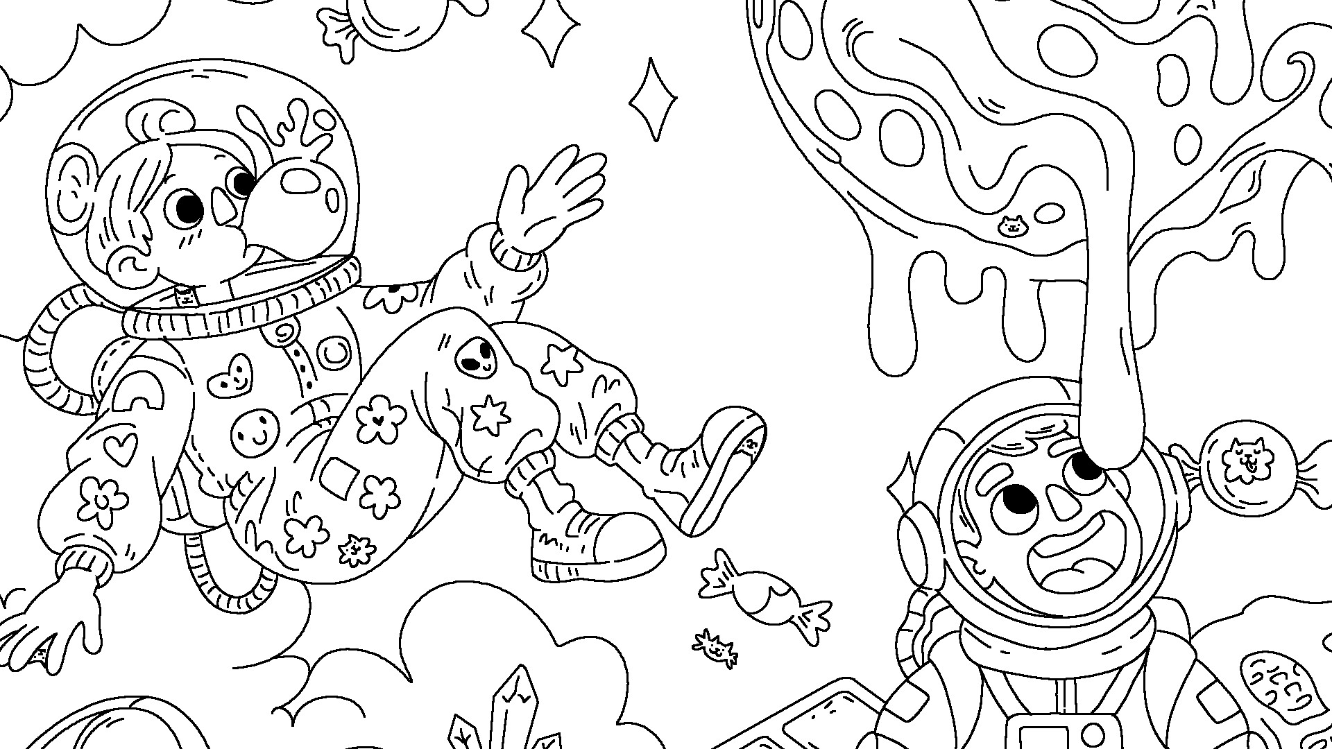 100 Cats Lost In Space Find & Color screenshot 1