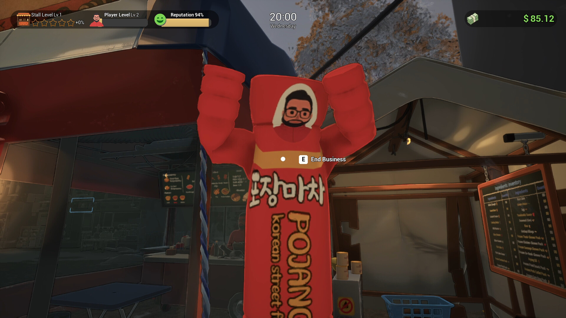 POJANGMACHA : Korean Street Food Management Simulator screenshot 1