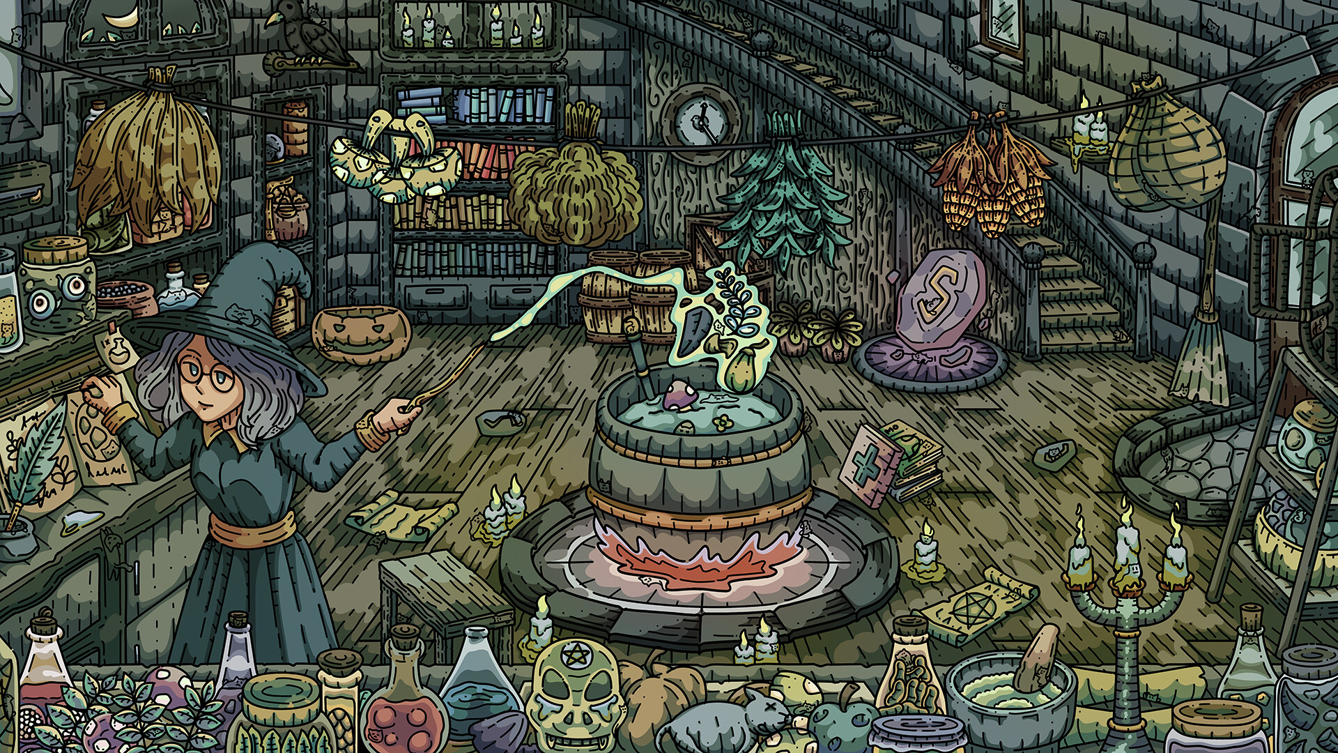 100 Witch Cats screenshot 1