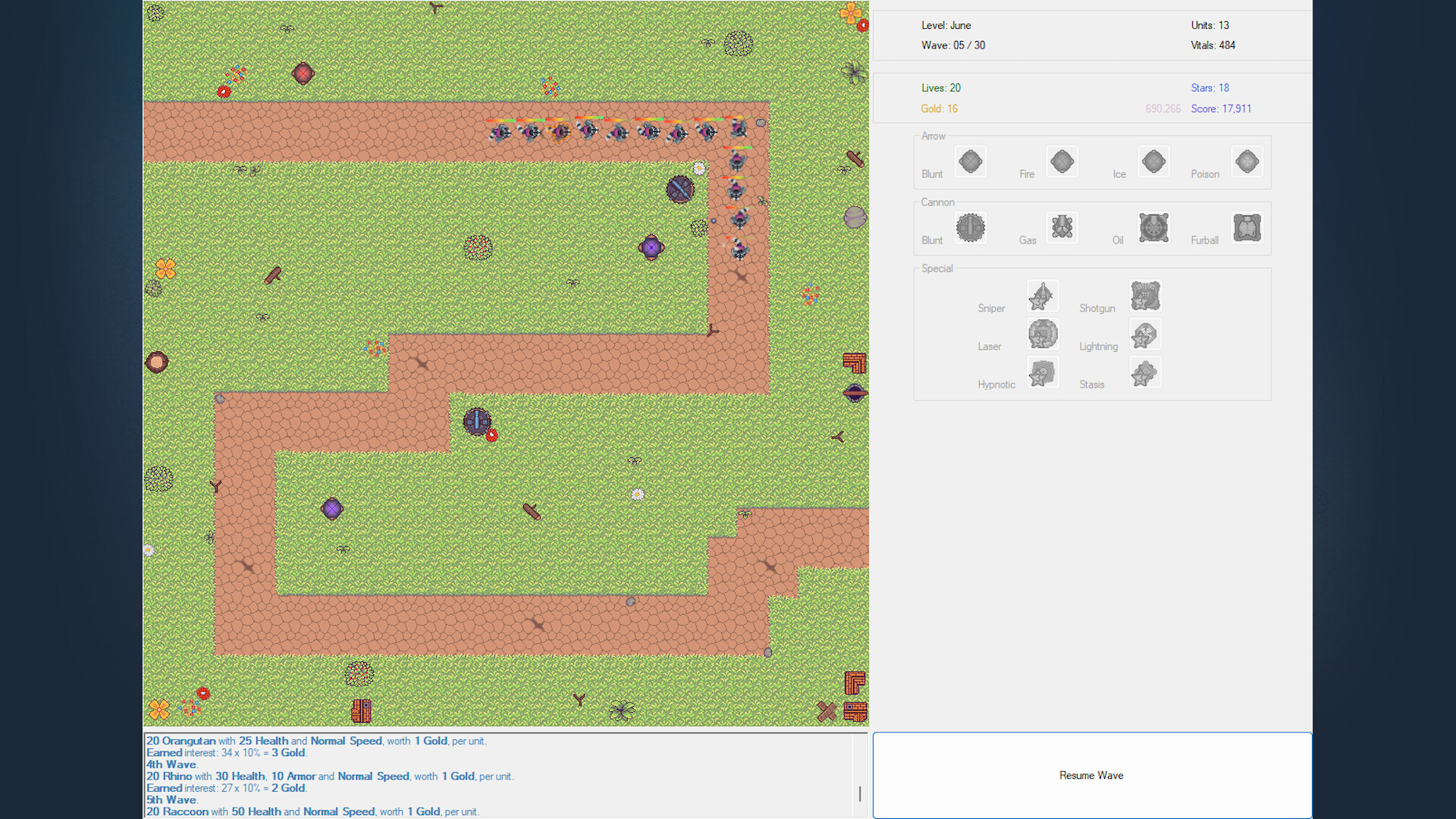 Fluffy Tower Defense screenshot 1