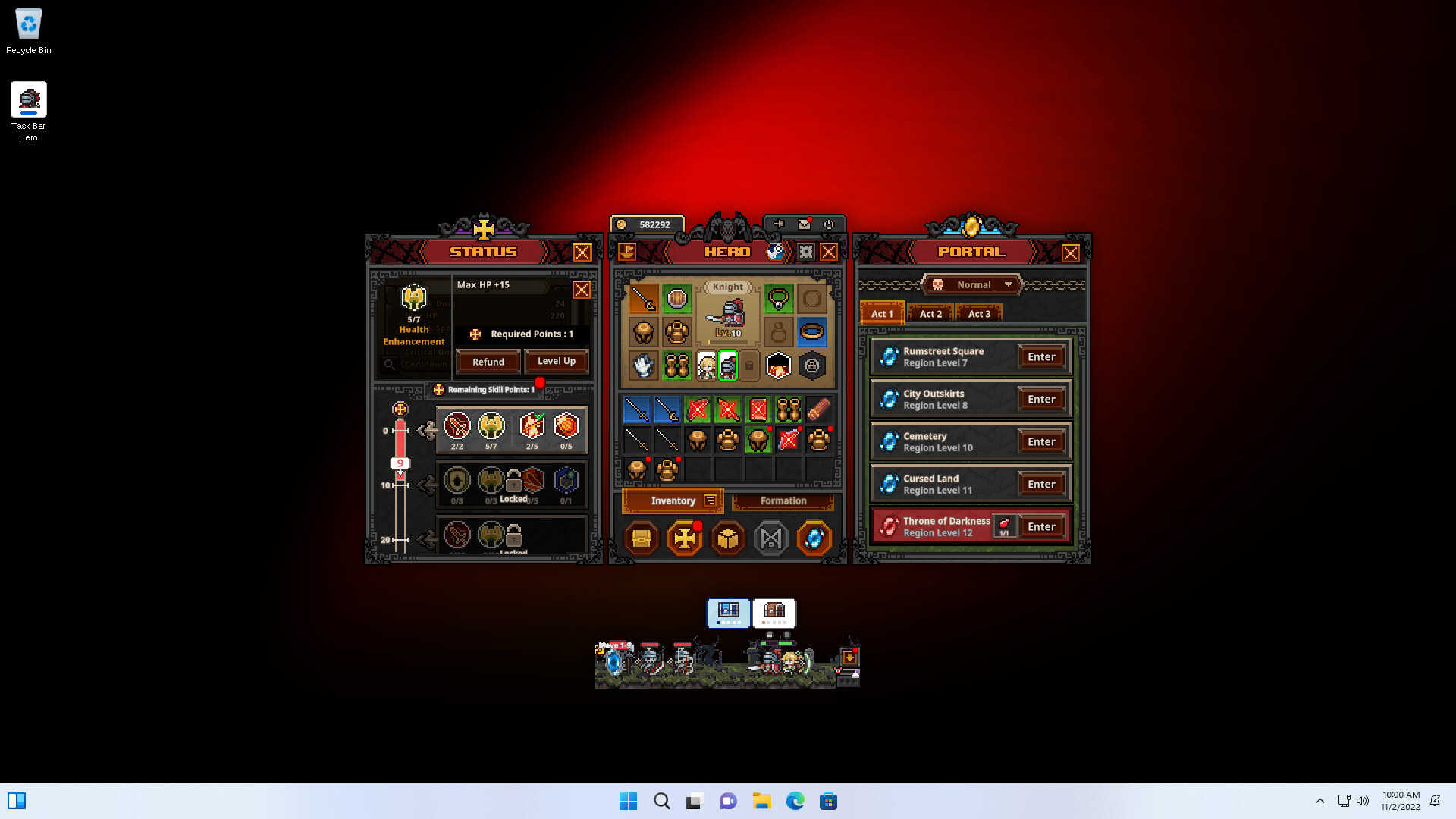 TBH: Task Bar Hero Demo screenshot 4