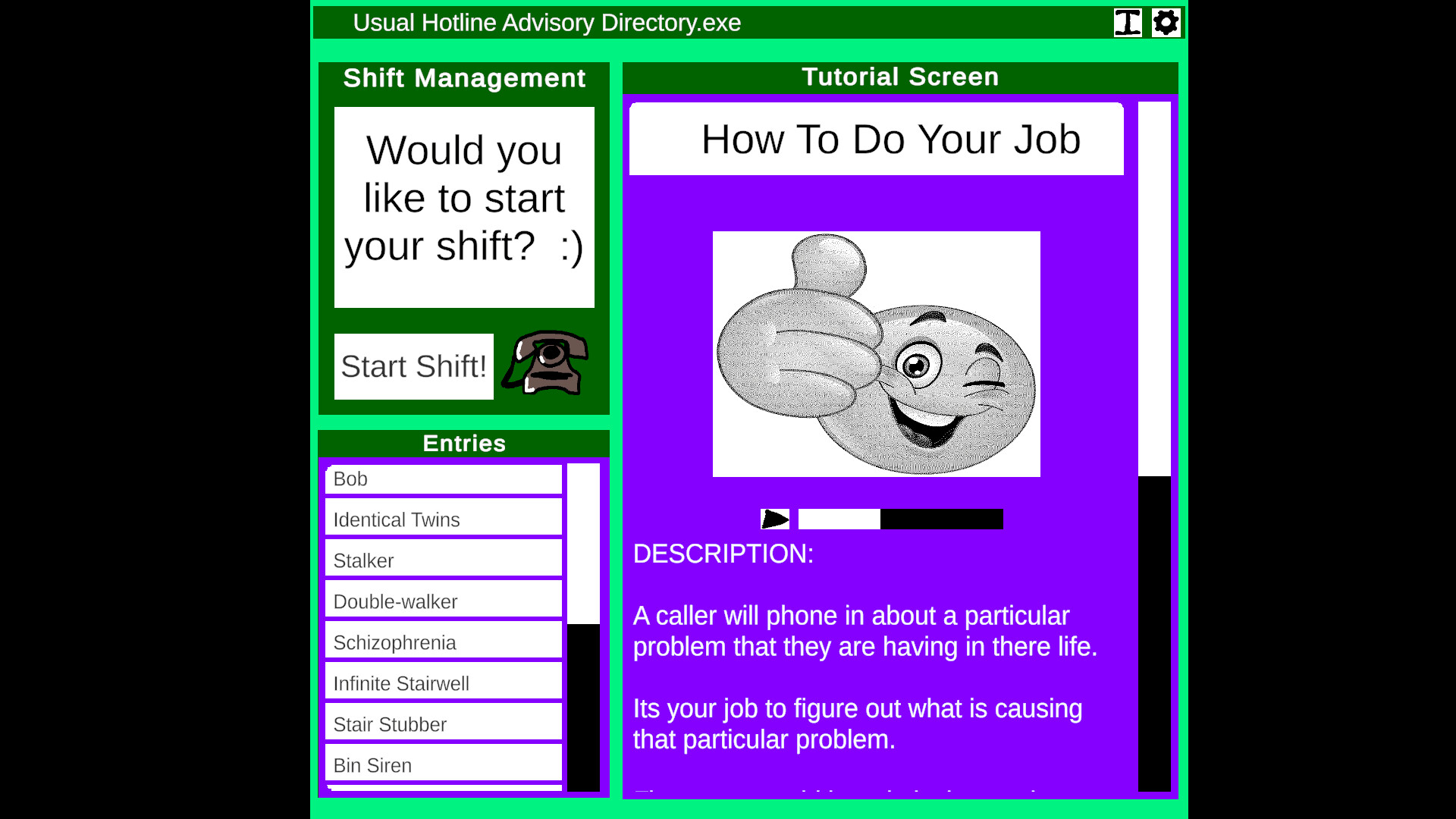 Un-Usual Hotline screenshot 1