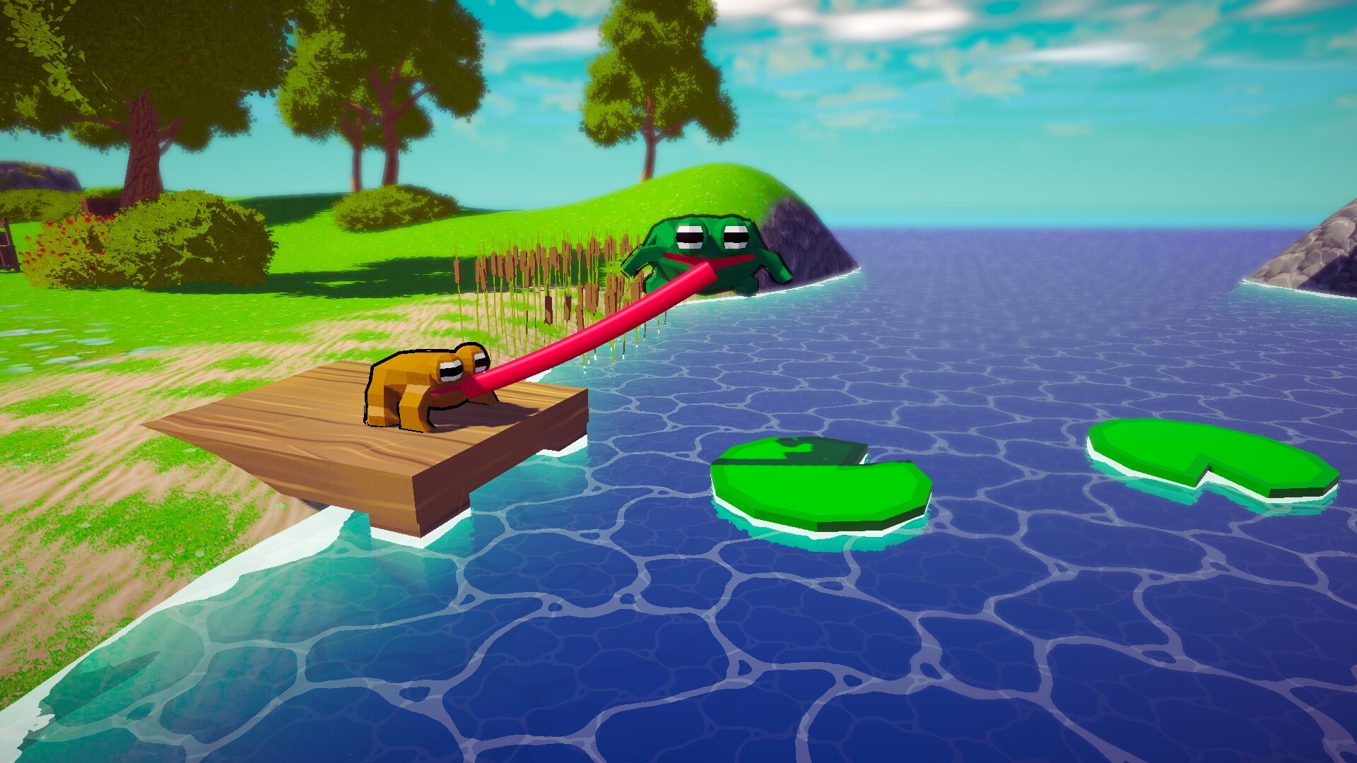 Stick Together! - Co-op Frog Parkour screenshot 1