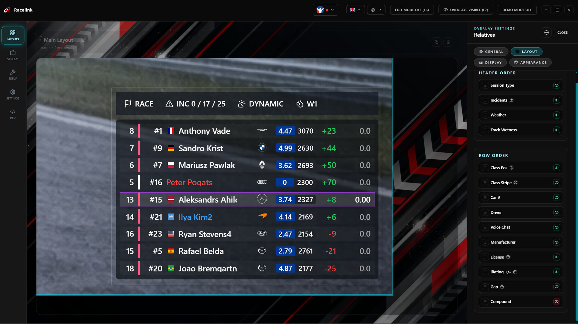 Racelink screenshot 2