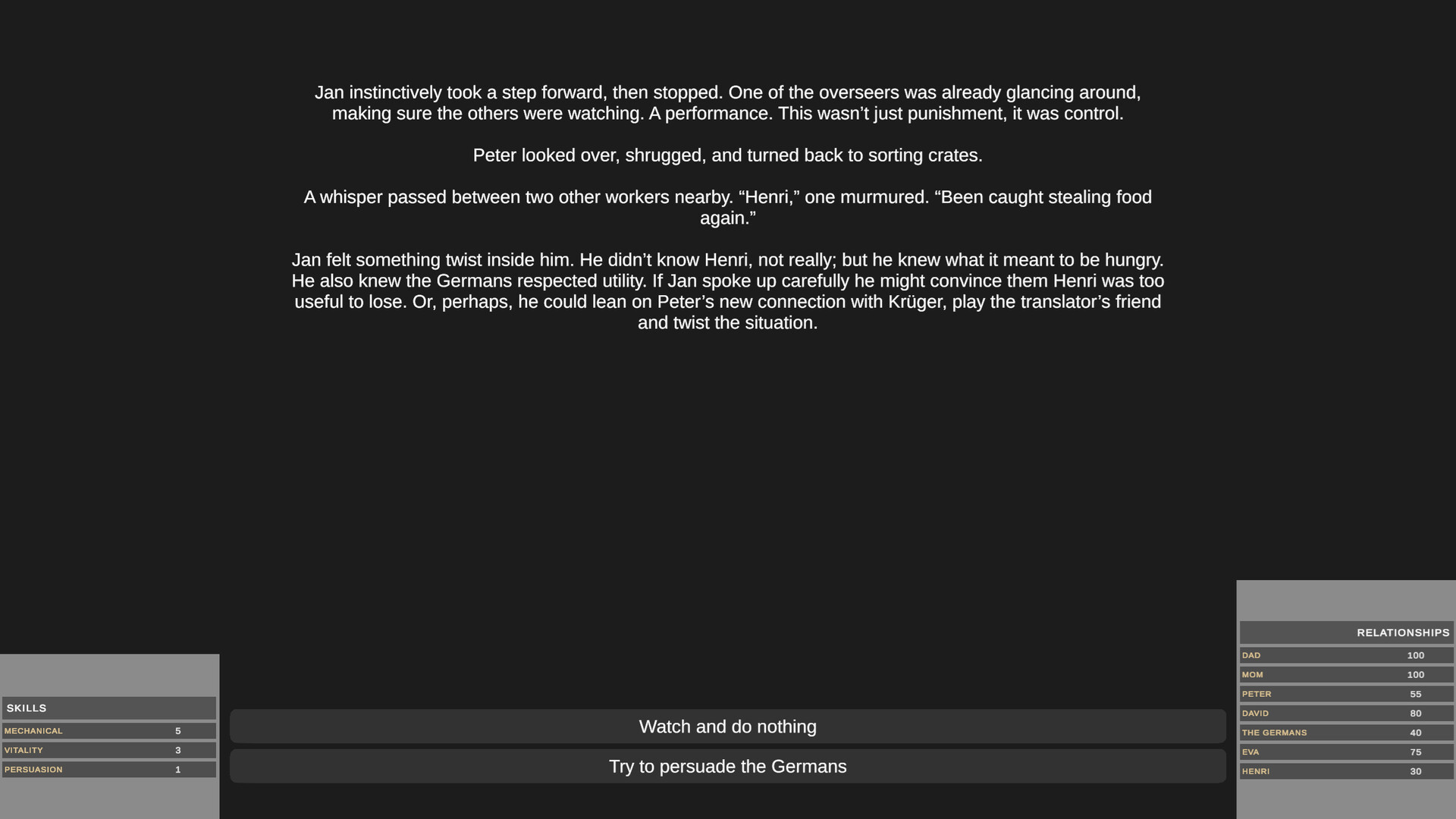 Survive, Resist, Collaborate - a World War 2 Choice-Based Story screenshot 2