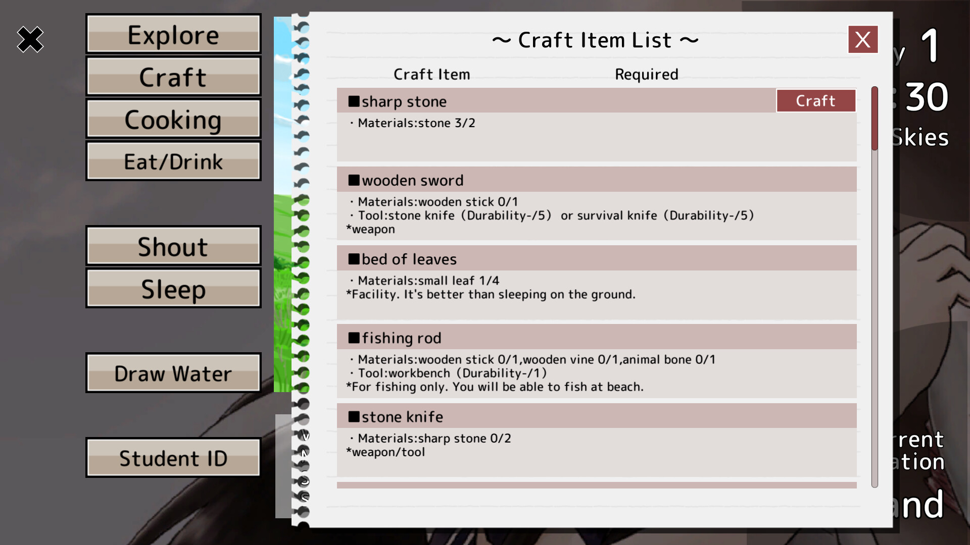 Long Black-Haired Schoolgirl Survival Simulation Game screenshot 3