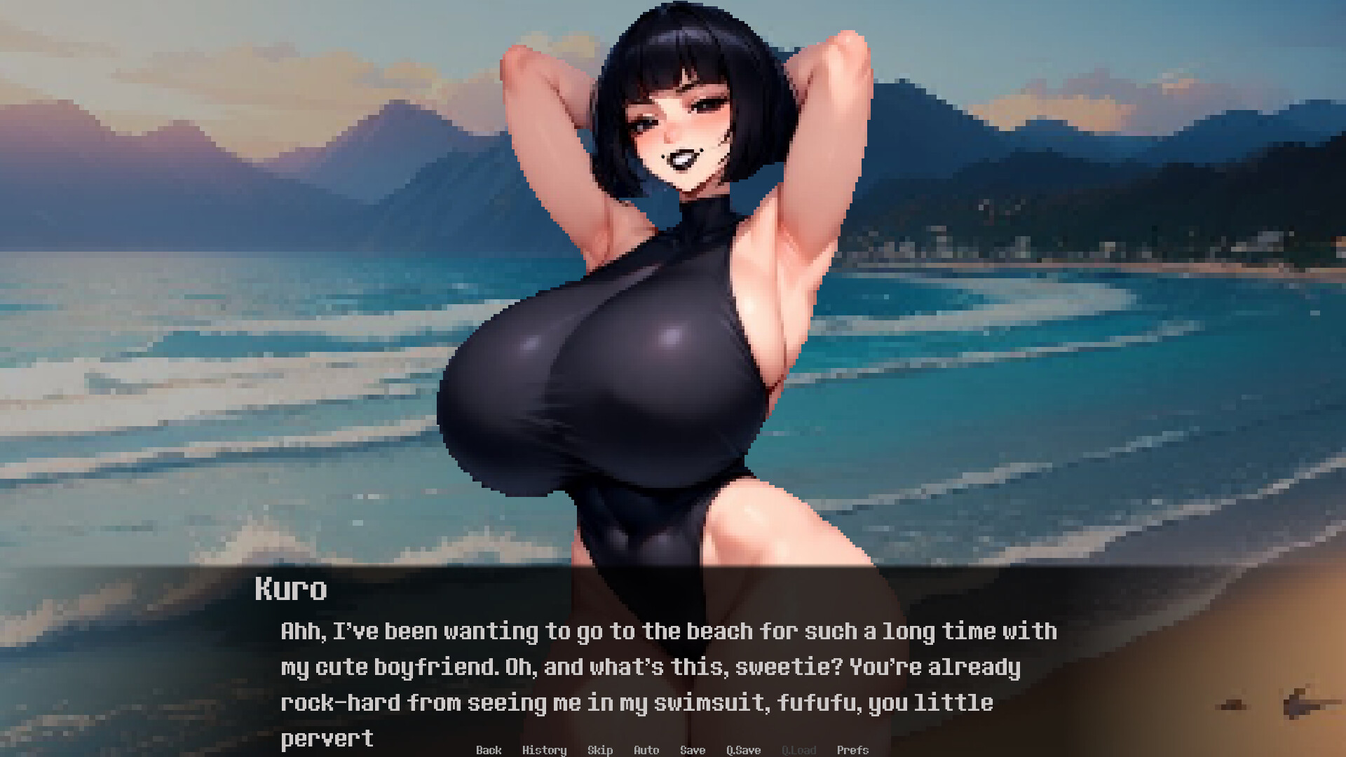 Dominated by Yandere Goth Girlfriend 3: On the Beach screenshot 2