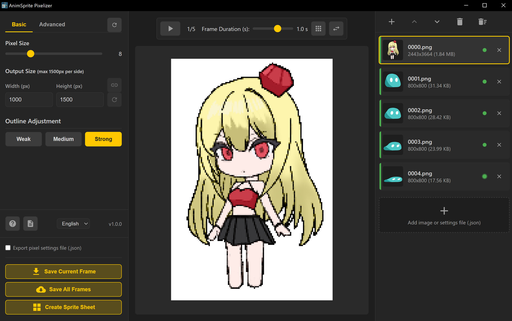 AnimSprite Pixelizer - Convert Hand-drawn Animations to Pixel Art screenshot 2