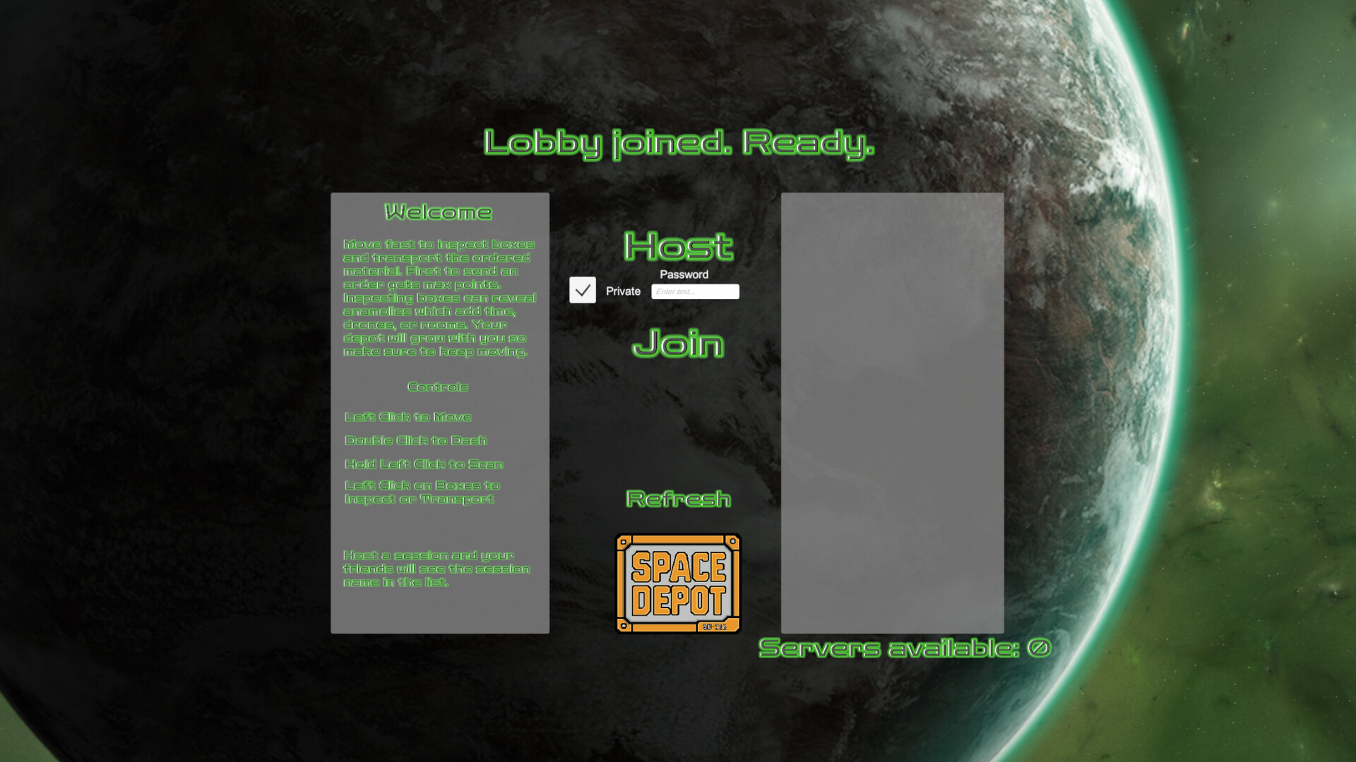 Space Depot screenshot 1