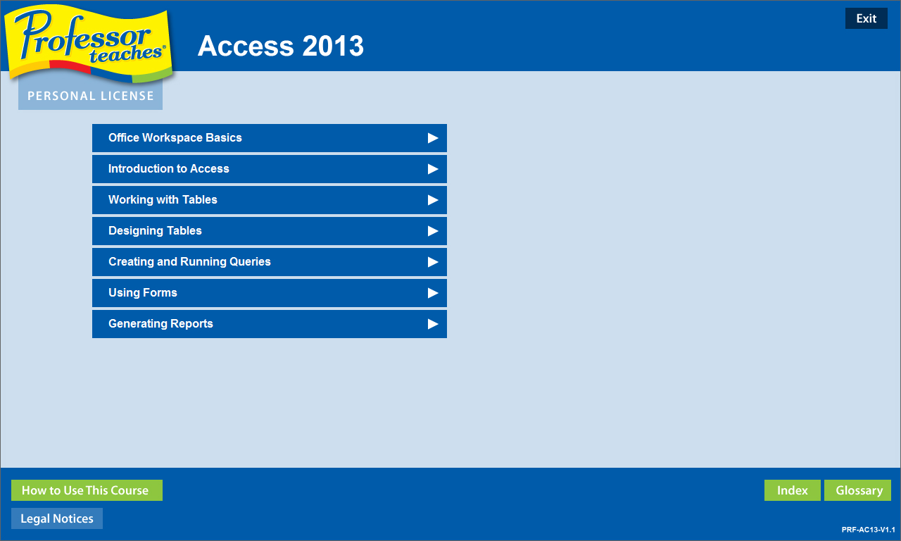 Professor Teaches® Access 2013 & 365 screenshot 1