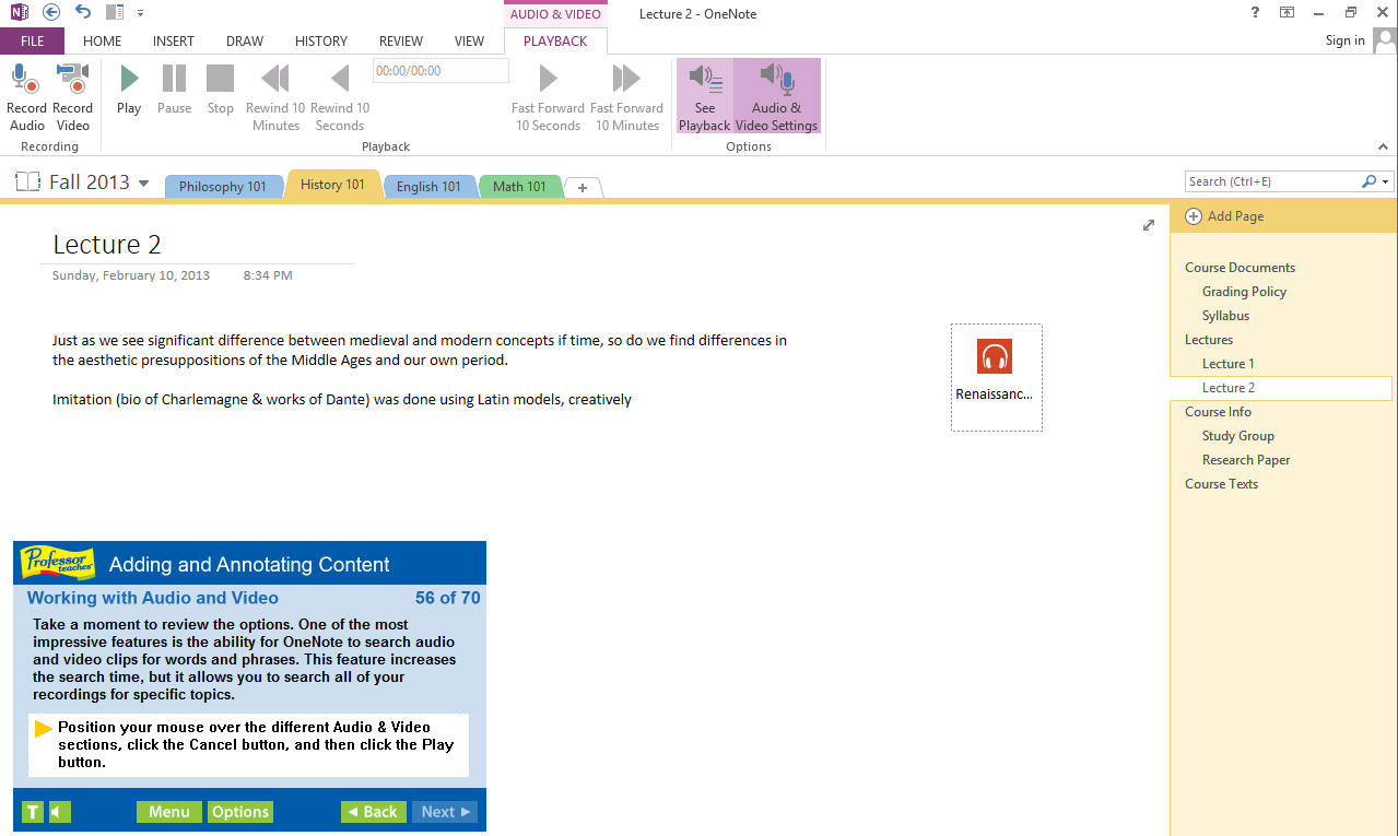 Professor Teaches® OneNote 2013 & 365 screenshot 5