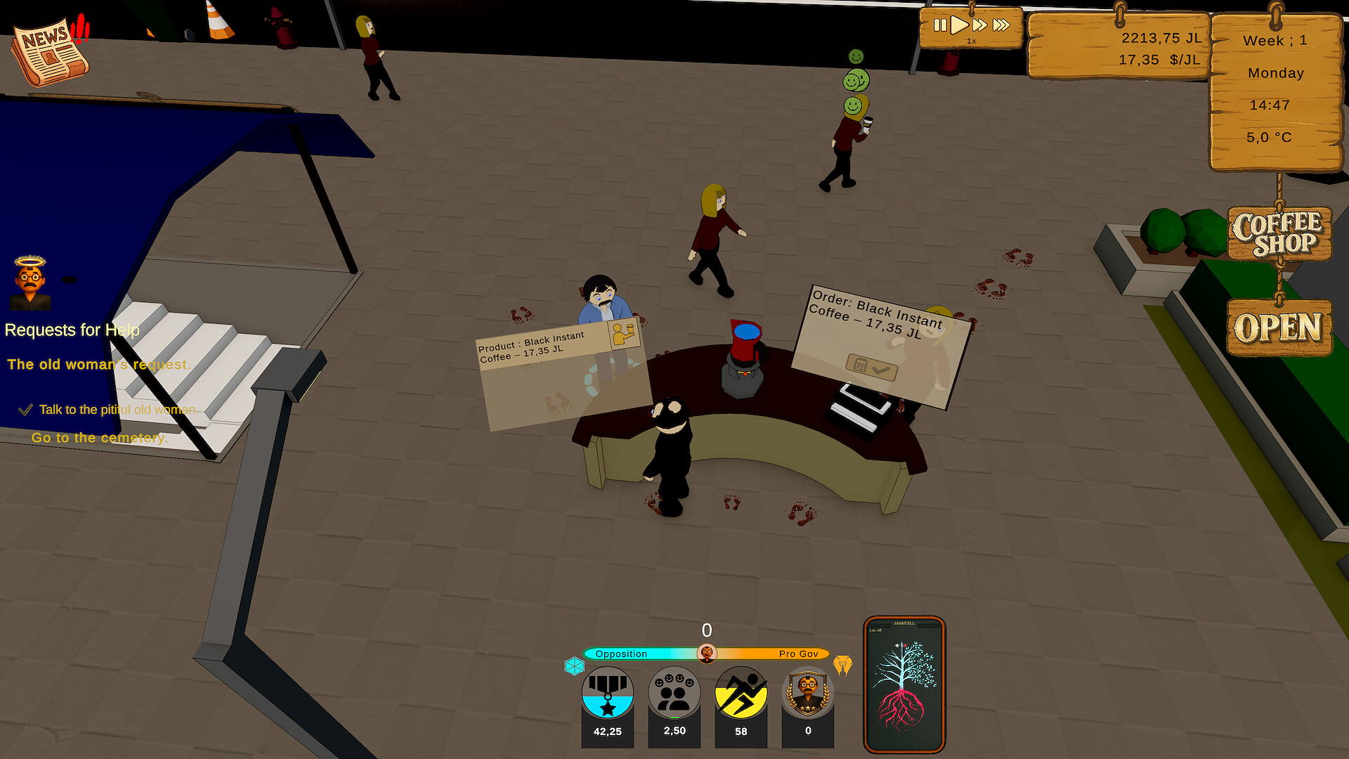Life in Jasskia: a Coffee Shop screenshot 1