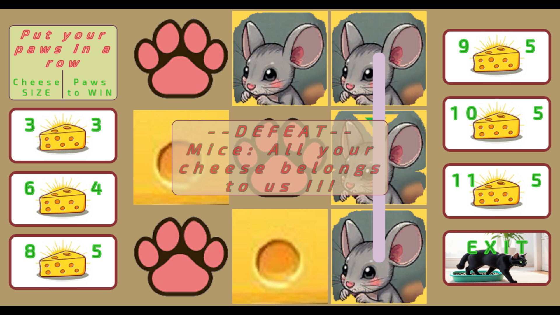 CheeseCatToe screenshot 1