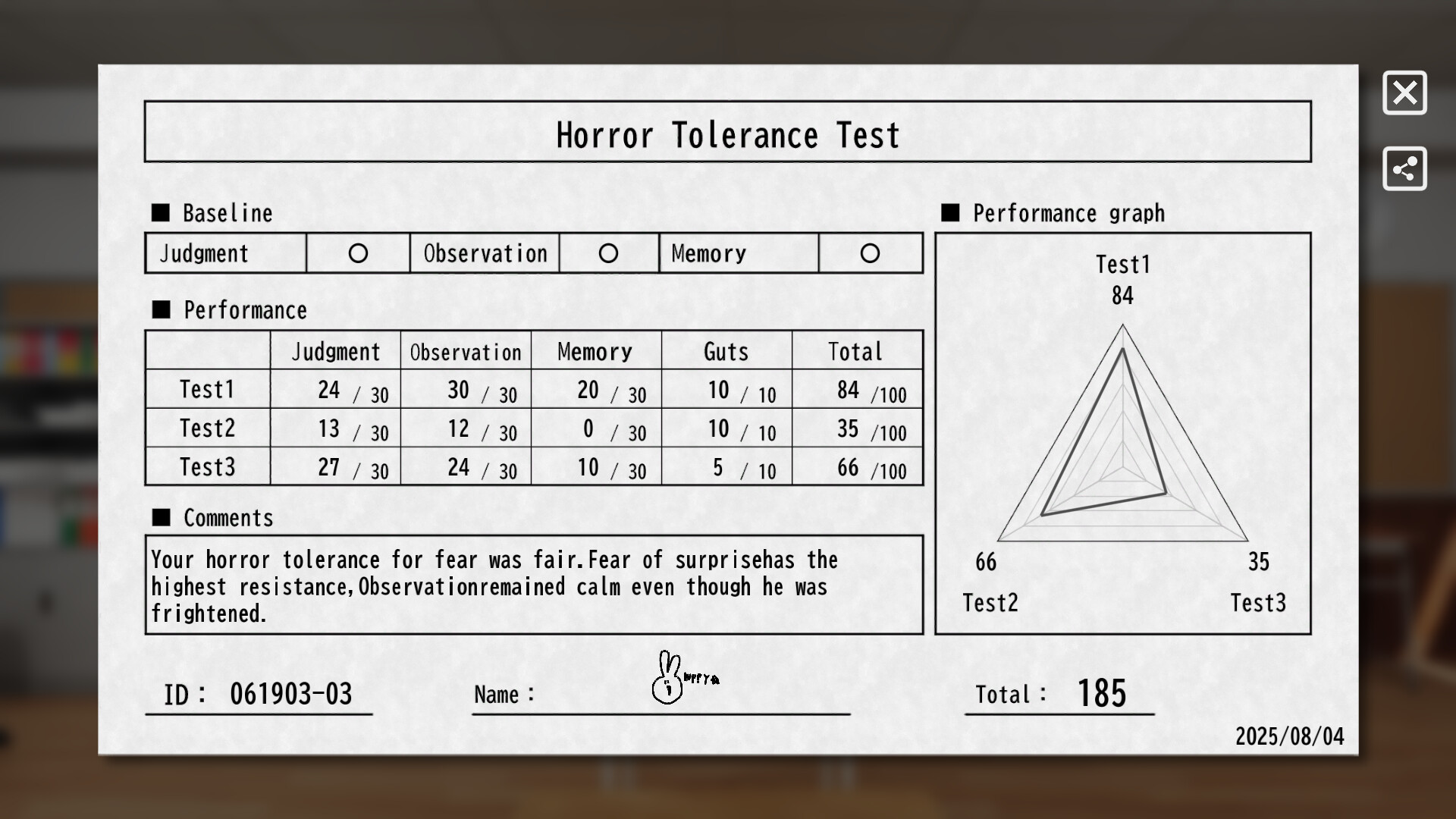 HorrorToleranceTest screenshot 7