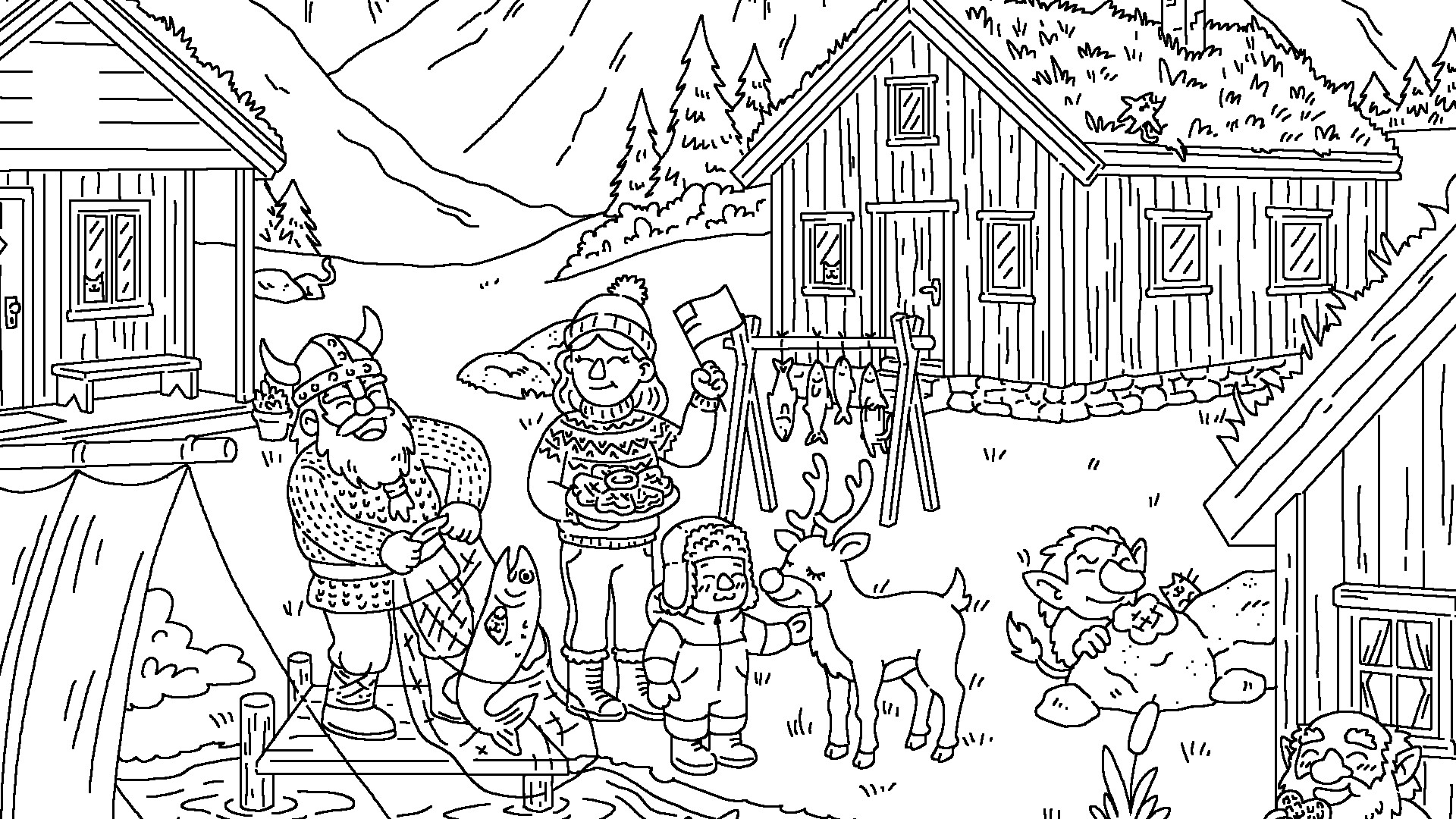 100 Cats Lost in Norway Find & Color screenshot 4
