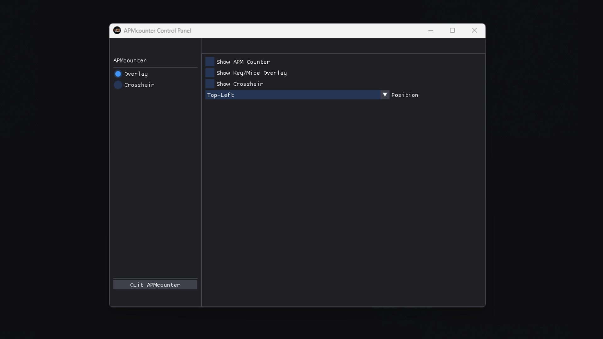 APMcounter - Crosshair & Input overlay screenshot 2
