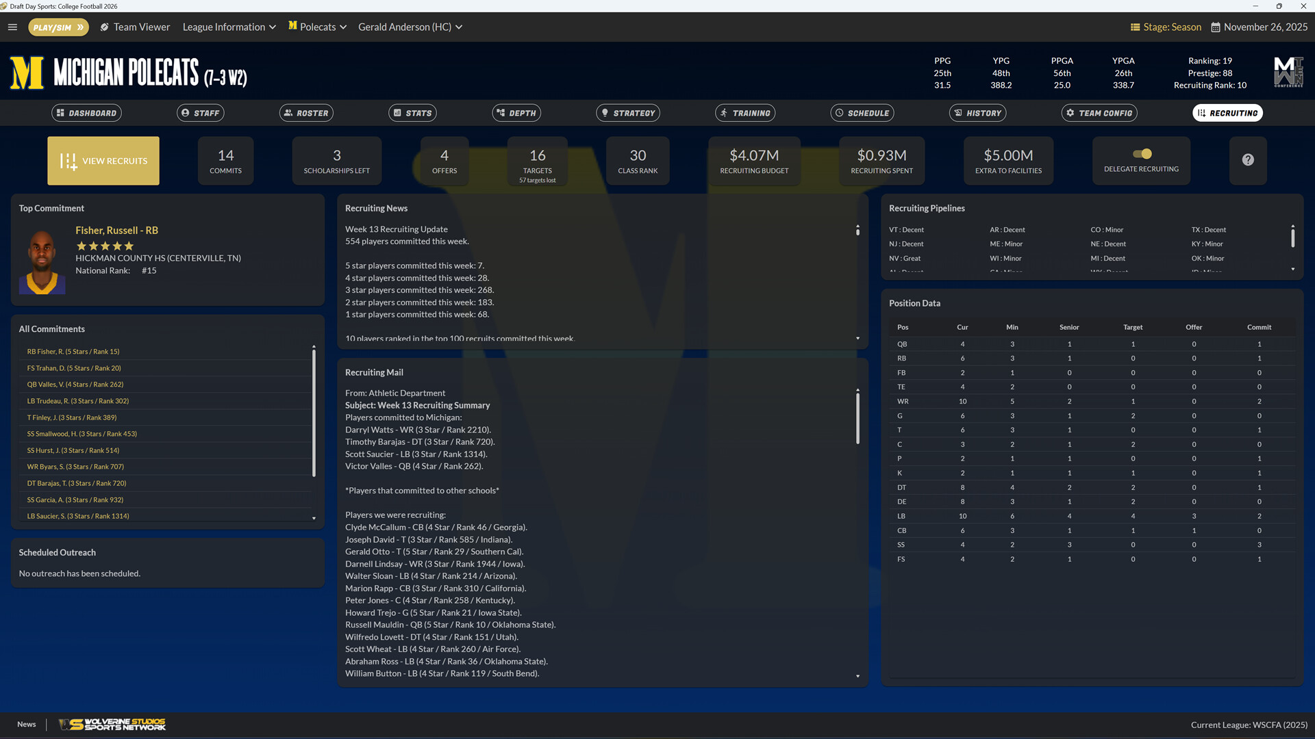 Draft Day Sports: College Football 2026 screenshot 1