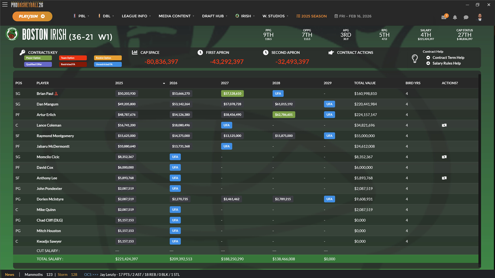 Draft Day Sports: Pro Basketball 2026 screenshot 3