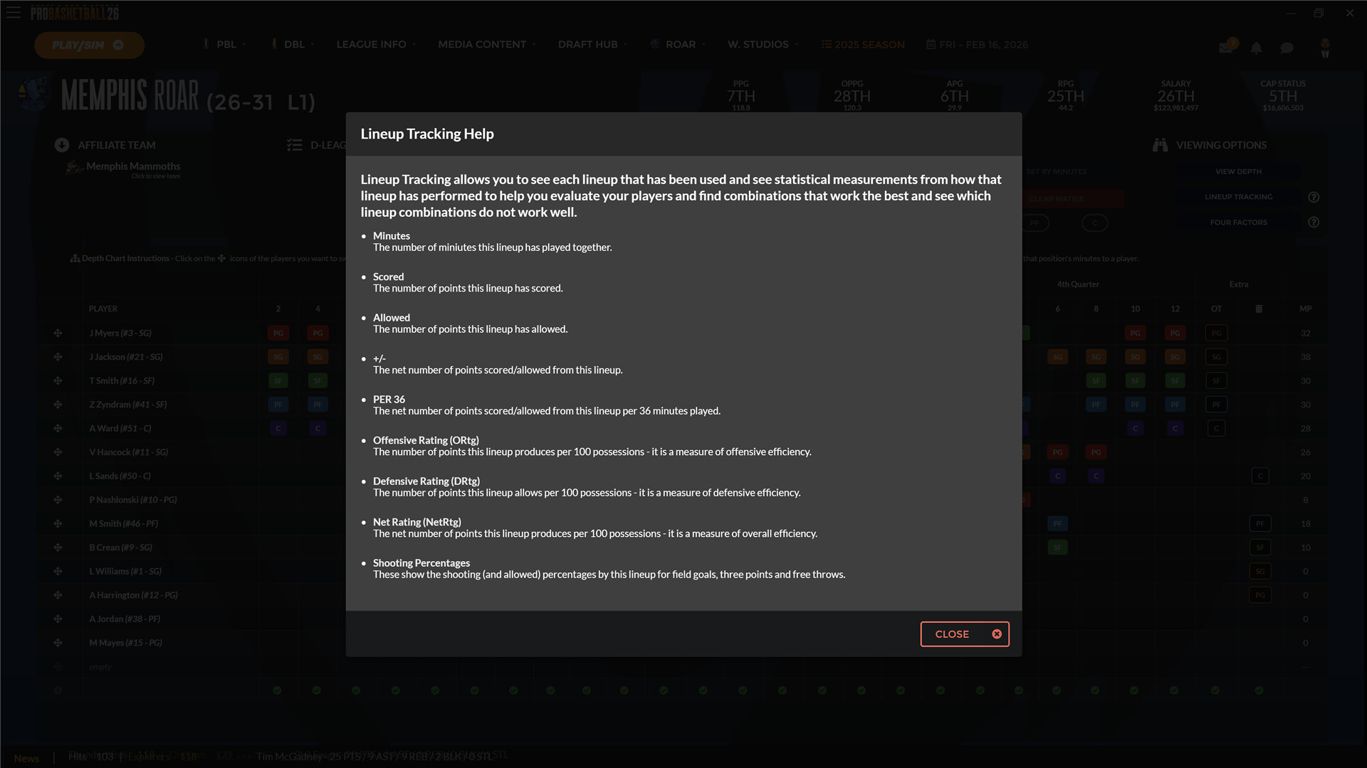 Draft Day Sports: Pro Basketball 2026 screenshot 1