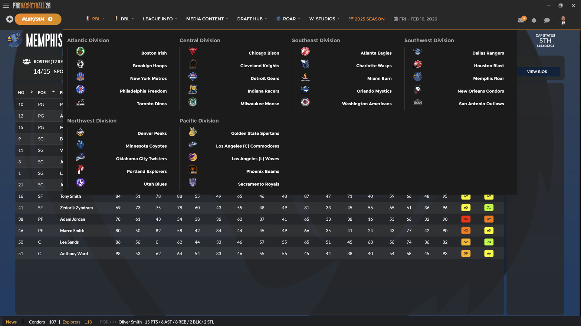 Draft Day Sports: Pro Basketball 2026 screenshot 2