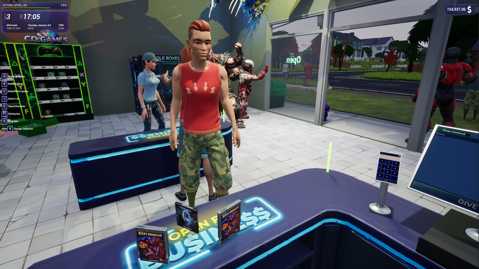 OPEN FOR BUSINESS: Game & Movie Store Simulator screenshot 8