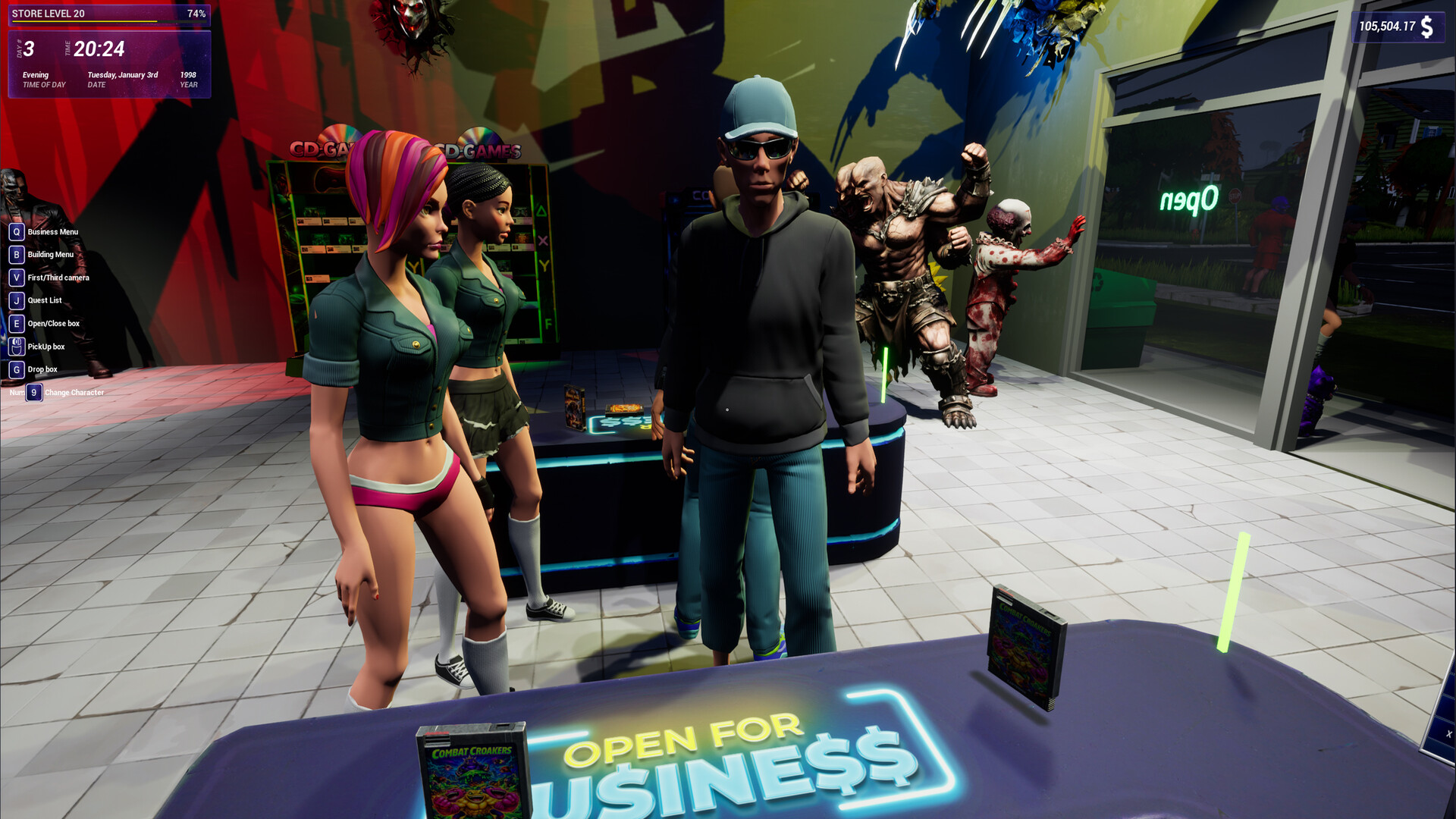 OPEN FOR BUSINESS: Game & Movie Store Simulator screenshot 3