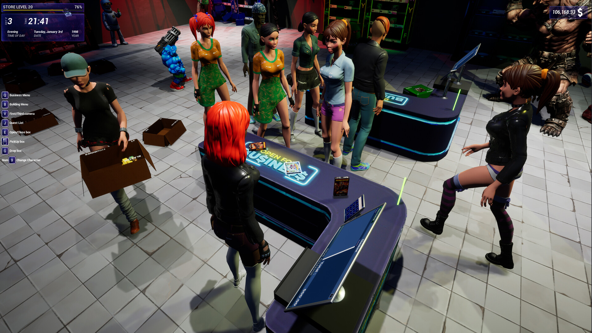 OPEN FOR BUSINESS: Game & Movie Store Simulator screenshot 14