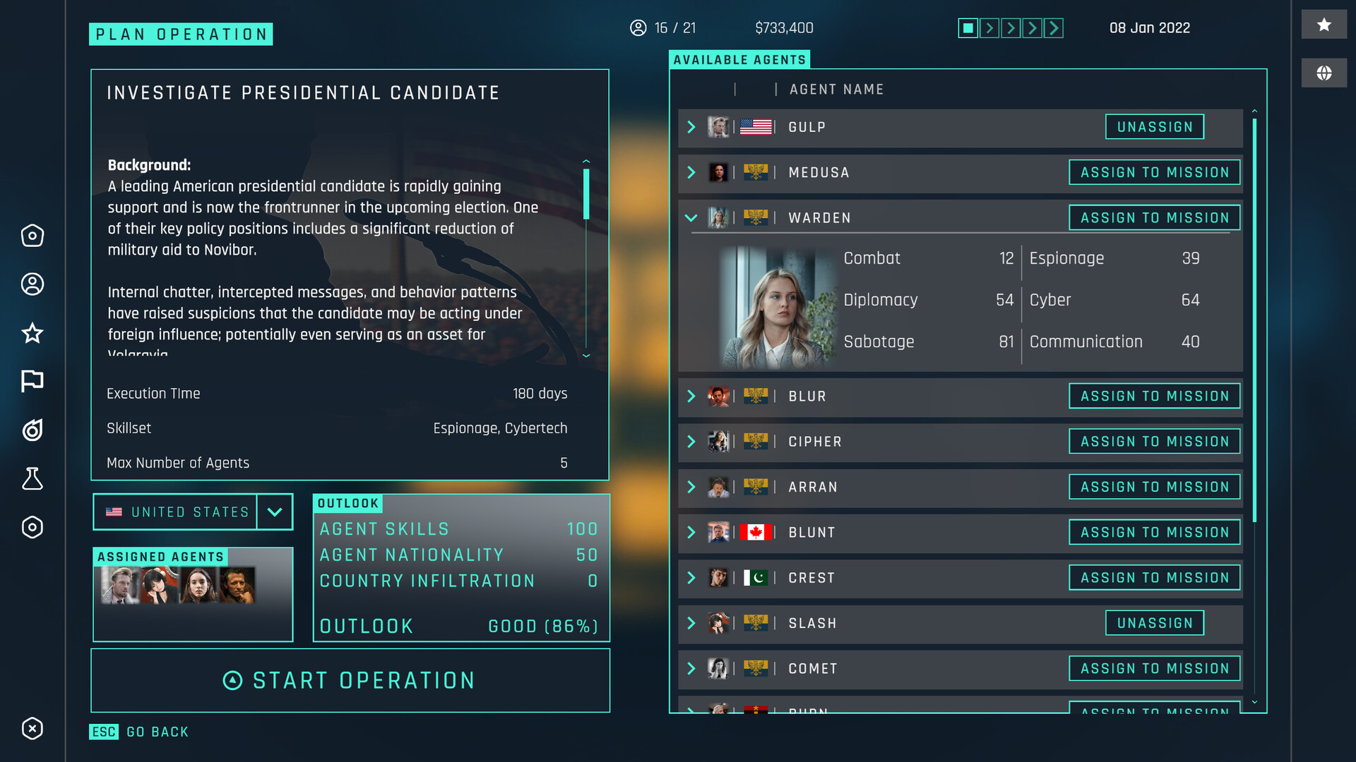 Shadow Division: Spymaster screenshot 2